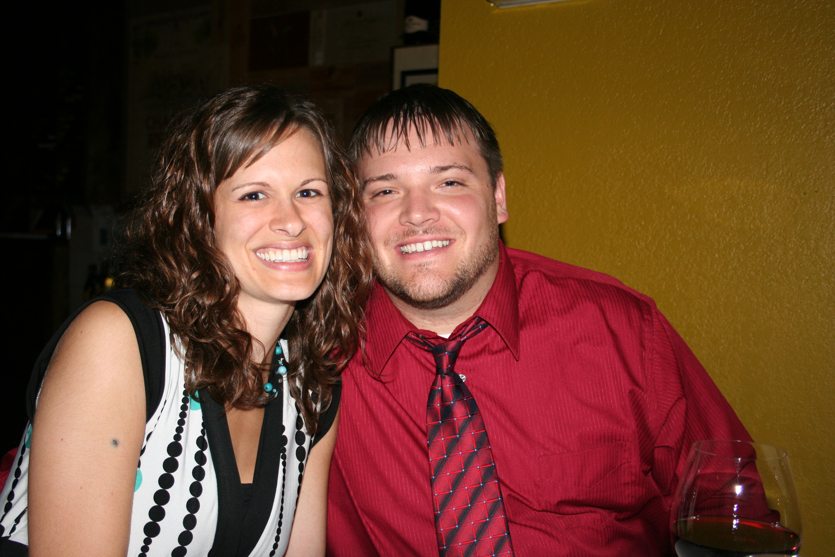 Amanda and Grayson Smith enjoy the new Little Rock wine bar.
