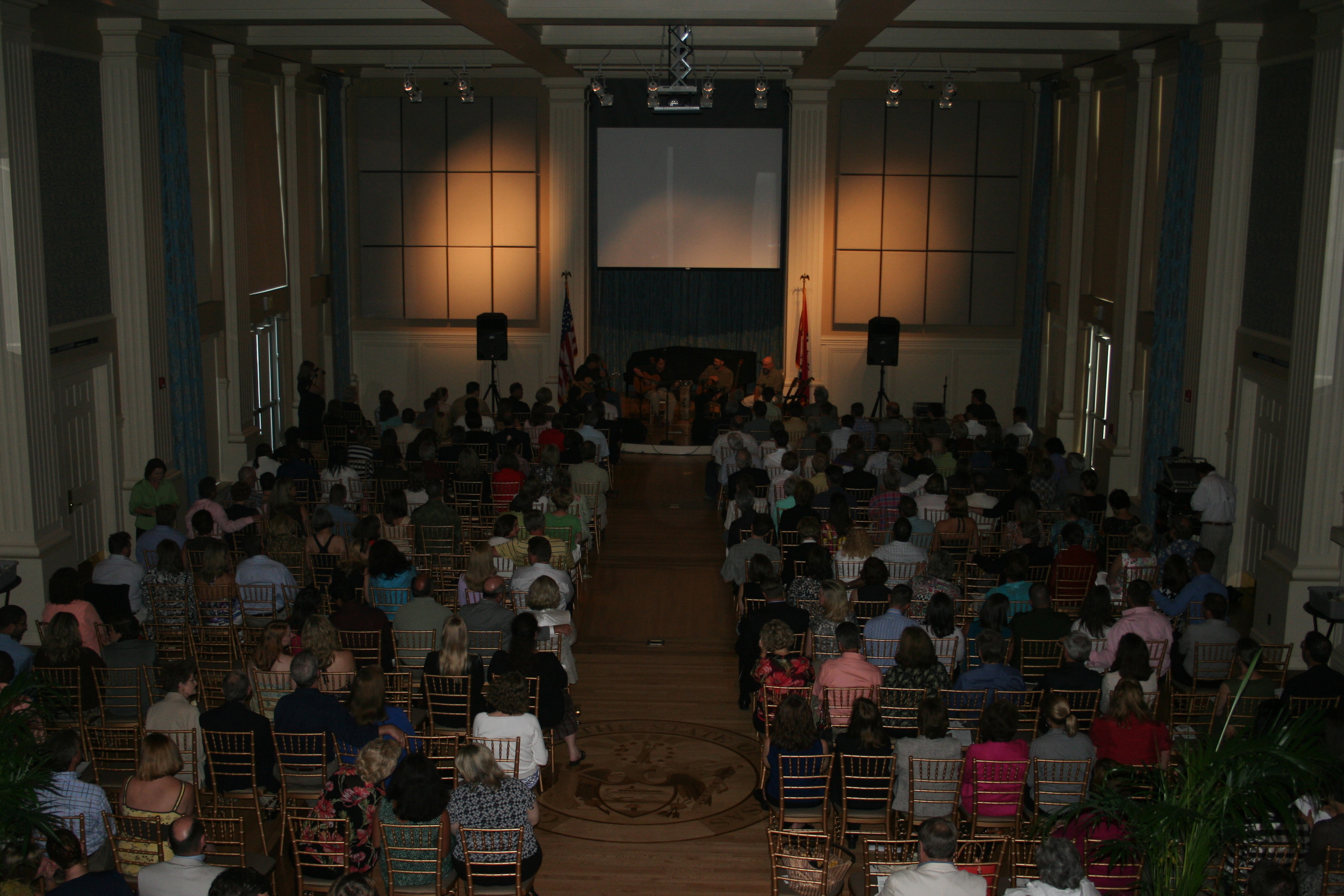 the concert hall at the Governor's Mansion