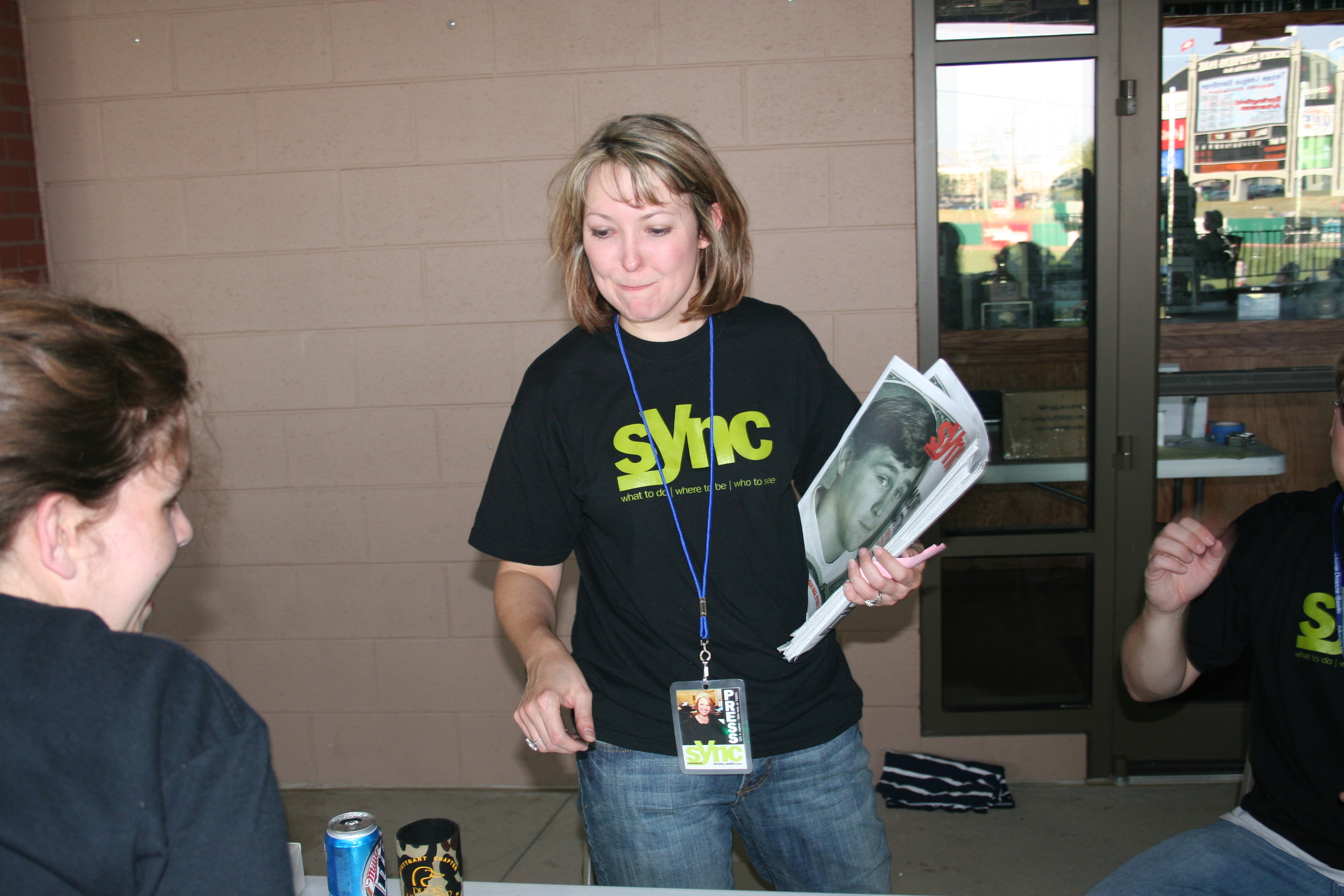 Christy makes sure the night goes smoothly.