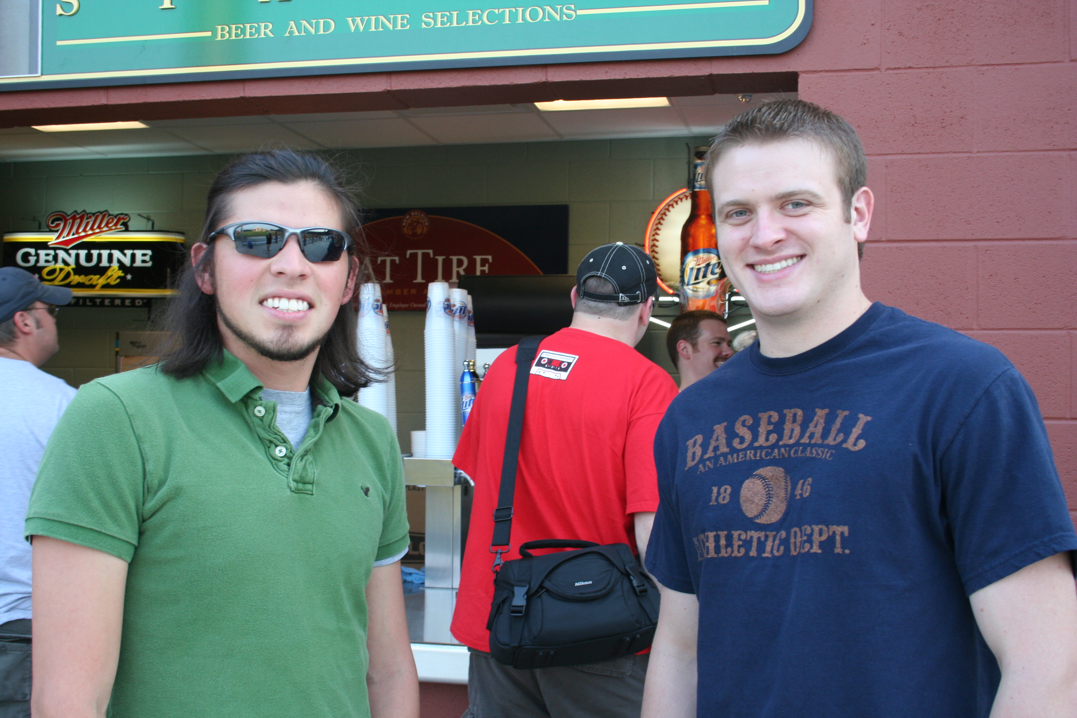Charlie Quiroz and Kurt McQueen keep cool at the concession stand.