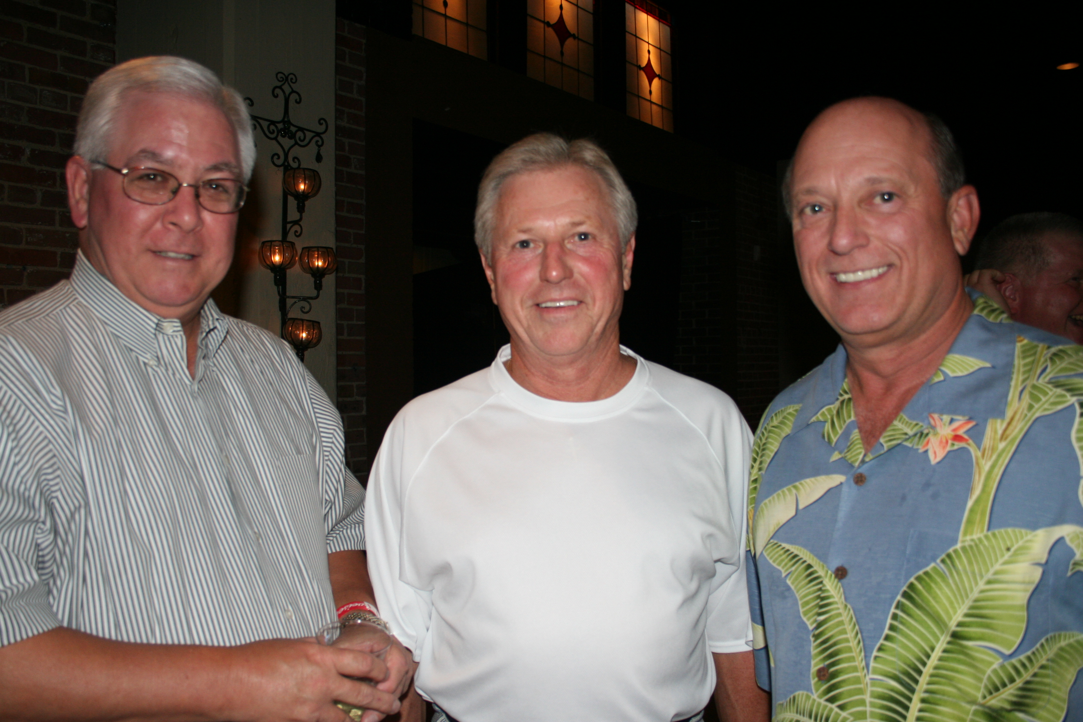 Warren Stephenson, Randy Ashmore and Lewis May enjoy the party.