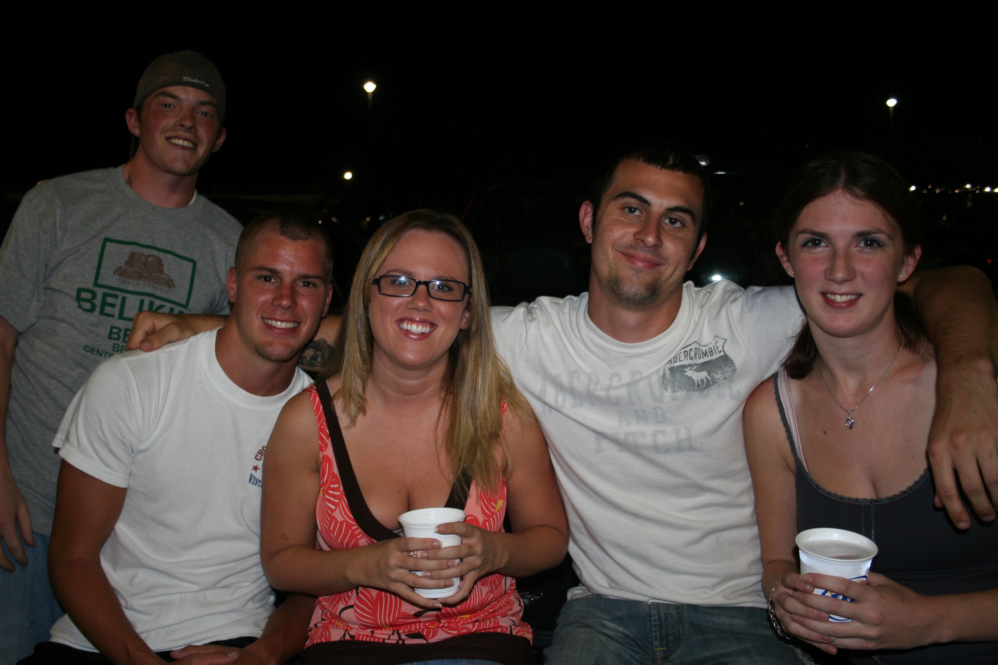 Their own "tailgate party!"
Warner Moore, Ryan Dingler, Raechel Caldwell, Pat Terry and Savannah Stell