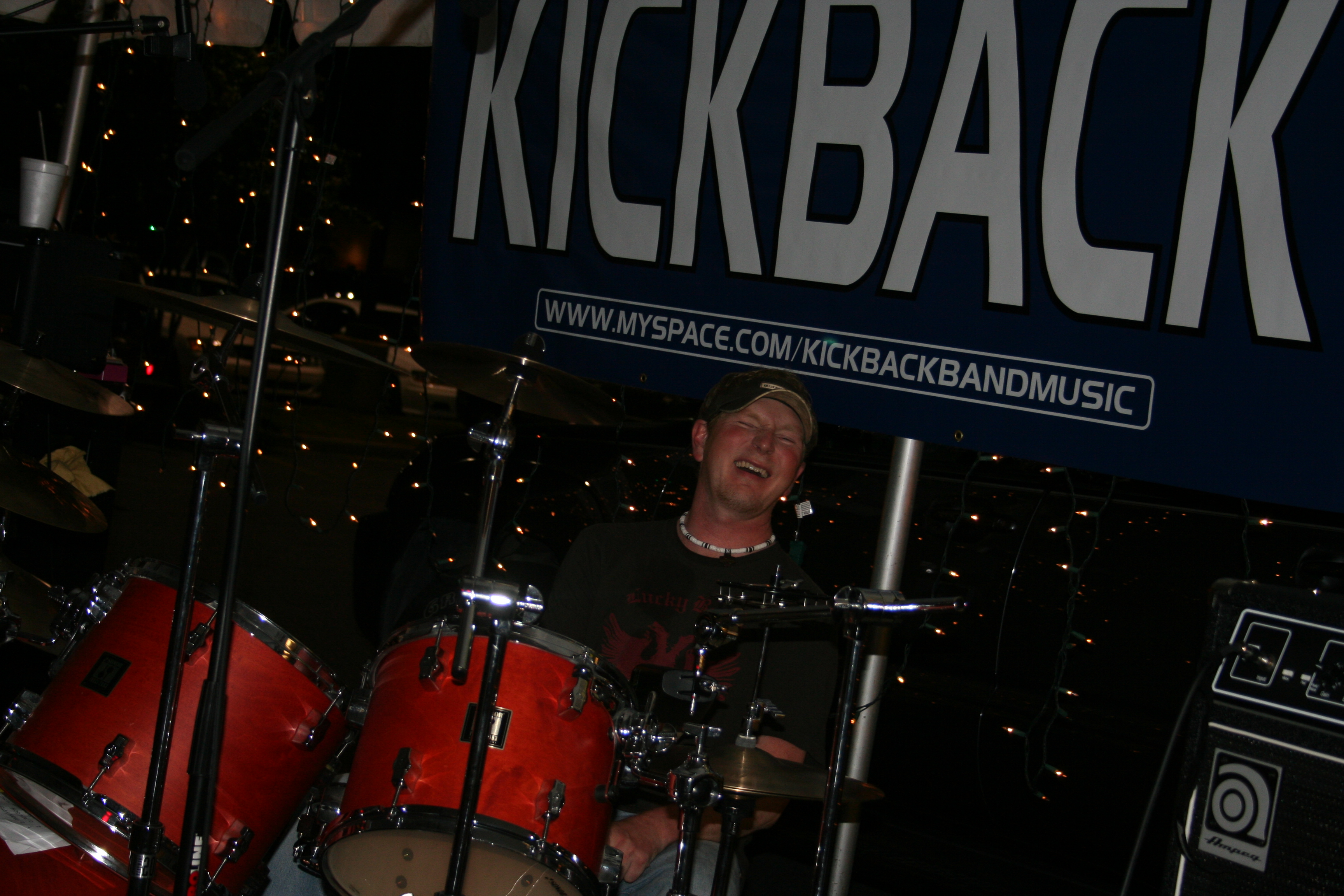 Drum it!
Phil Stowers beats the drum for "Kickback"