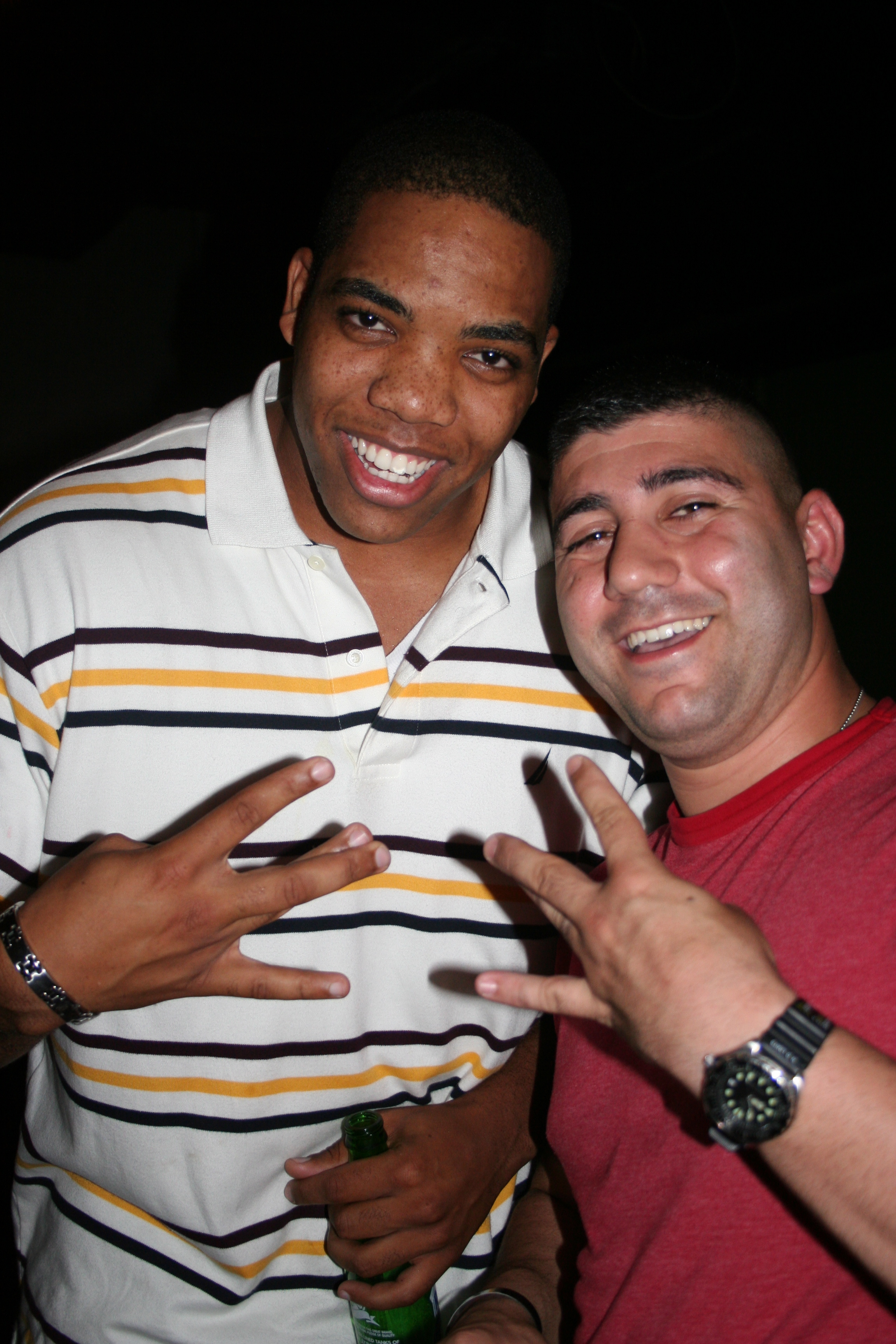Lance Allen and Dan Slimer strike a pose.