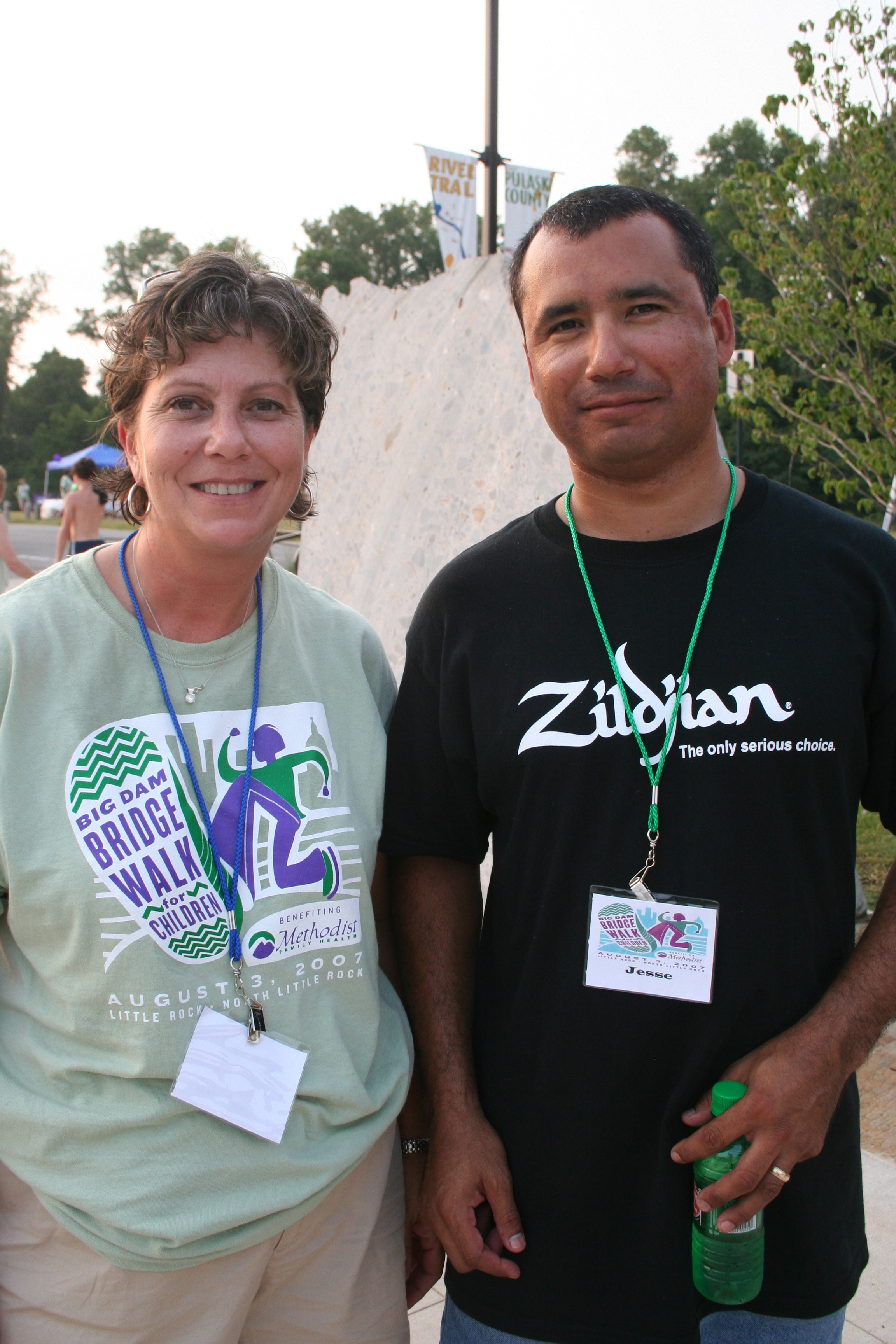 Elizabeth Sadler with the drummer from The Purple Doors Jesse Rocha