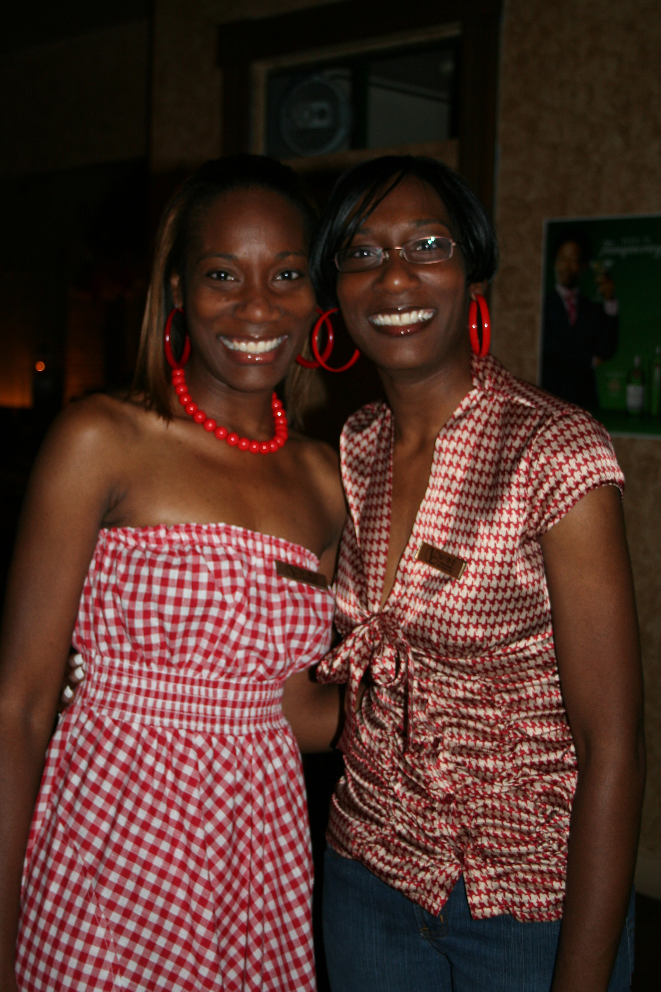 Sisters Shirley Jones and Sheryl Jones greet guests at the door of Markham 801.