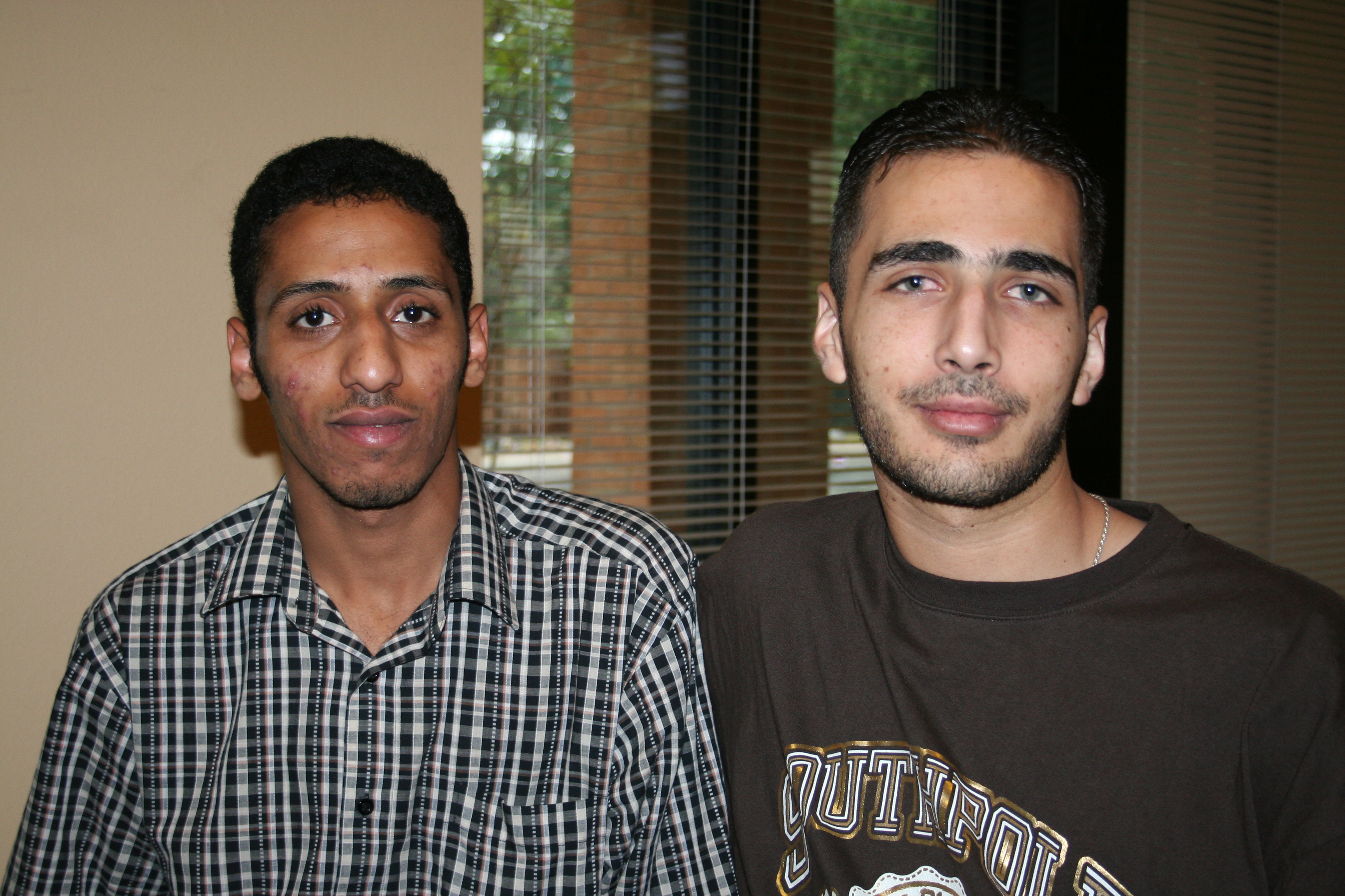 Yusof Alruwimi and Fadi Qtouf chill between classes.