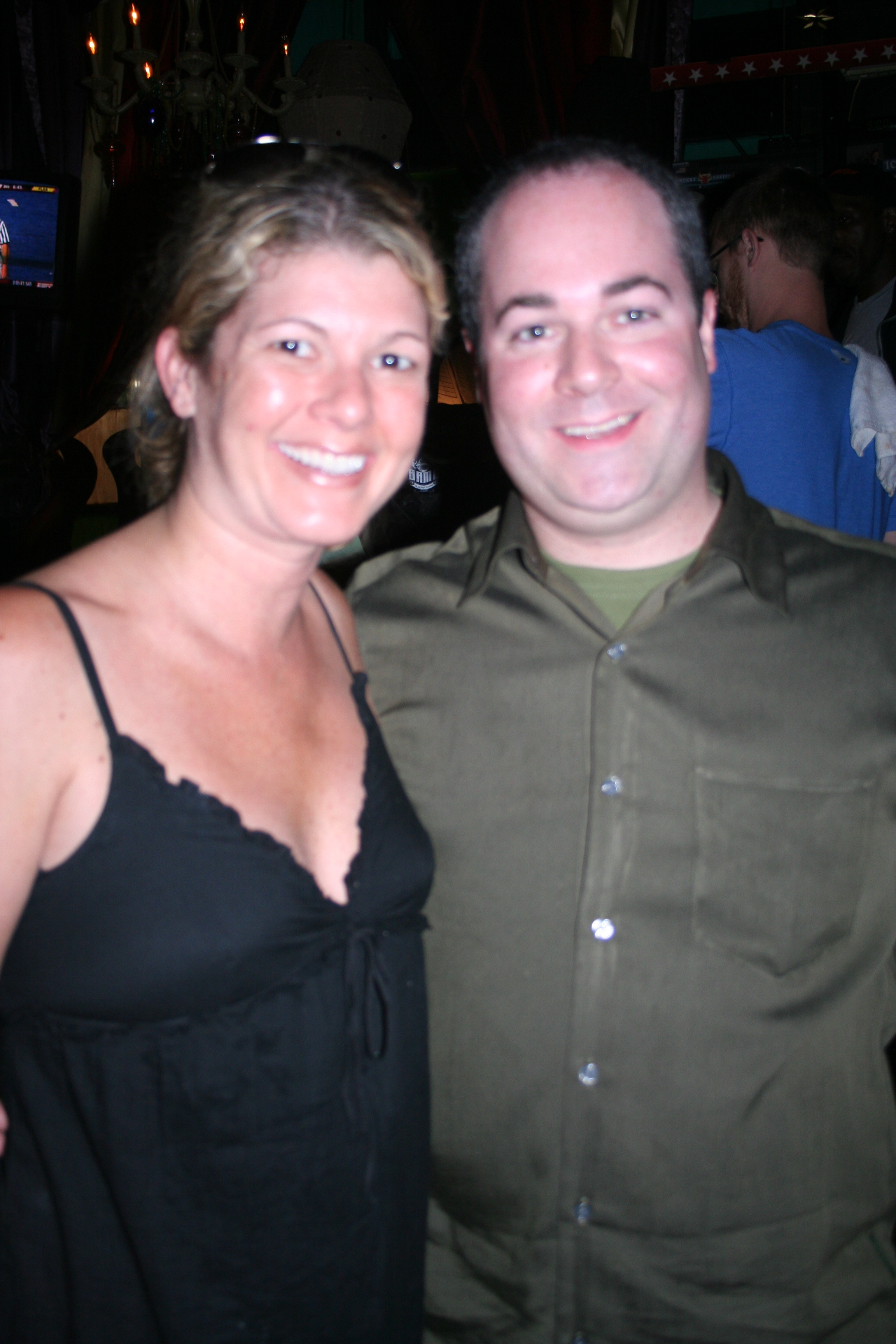 Suzon Awbrey and Lee Edwards provide the place to party...and the wine and cheese to enjoy!