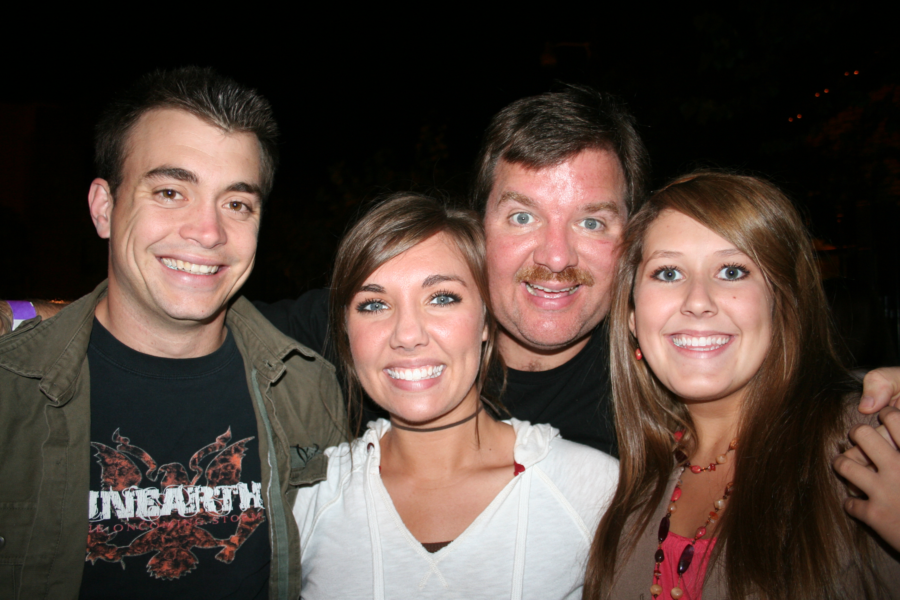 Ryan Davenport, Lauren Wallace with her dad Ryan Wallace and Natalie Stancil
