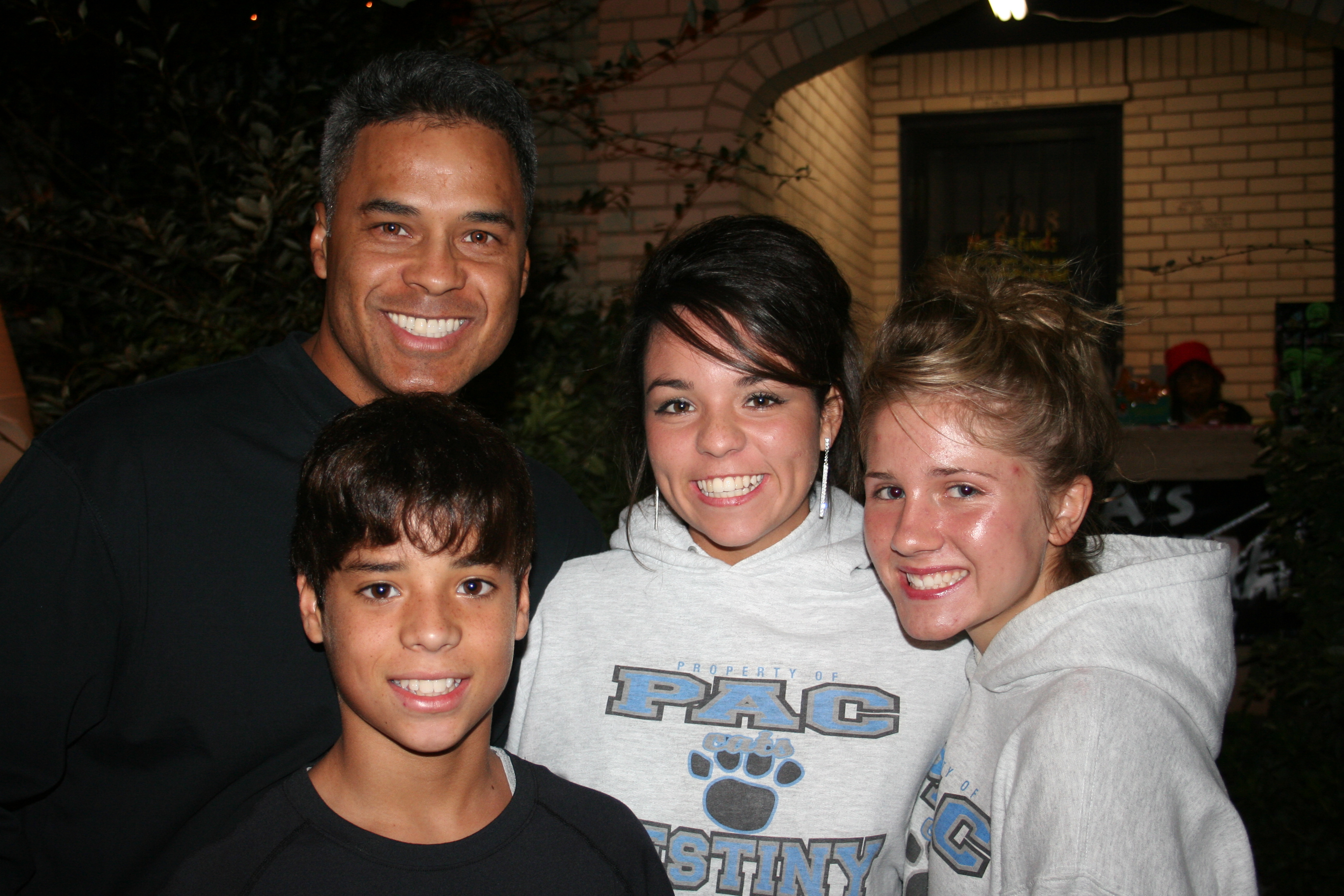 Ryan Rodriguez with his dad Victor Rodriguez, Destiny Rodriguez and Paige Hawkins