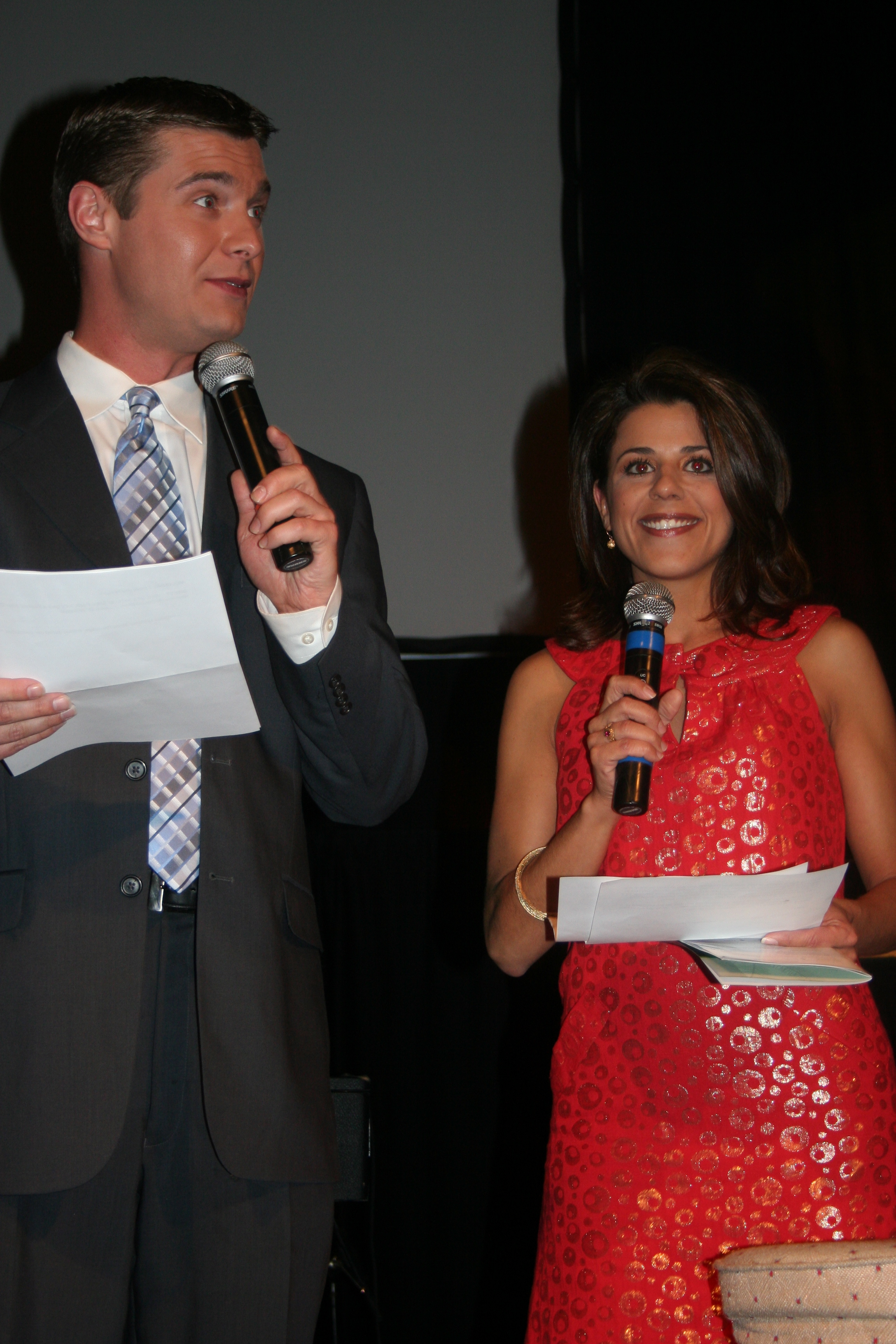Brett Cummins and Melissa Simas of KARK emcee the event.