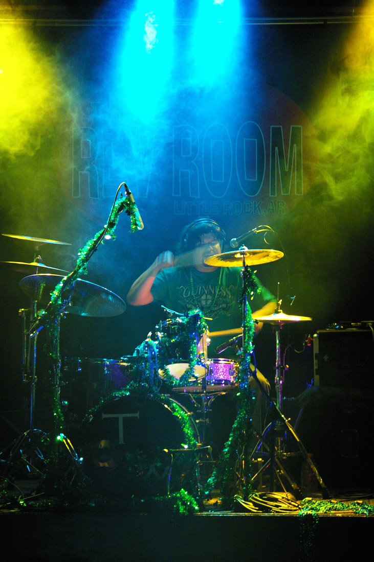 Gerry Smith drums for Tragikly White at the Rev Room.