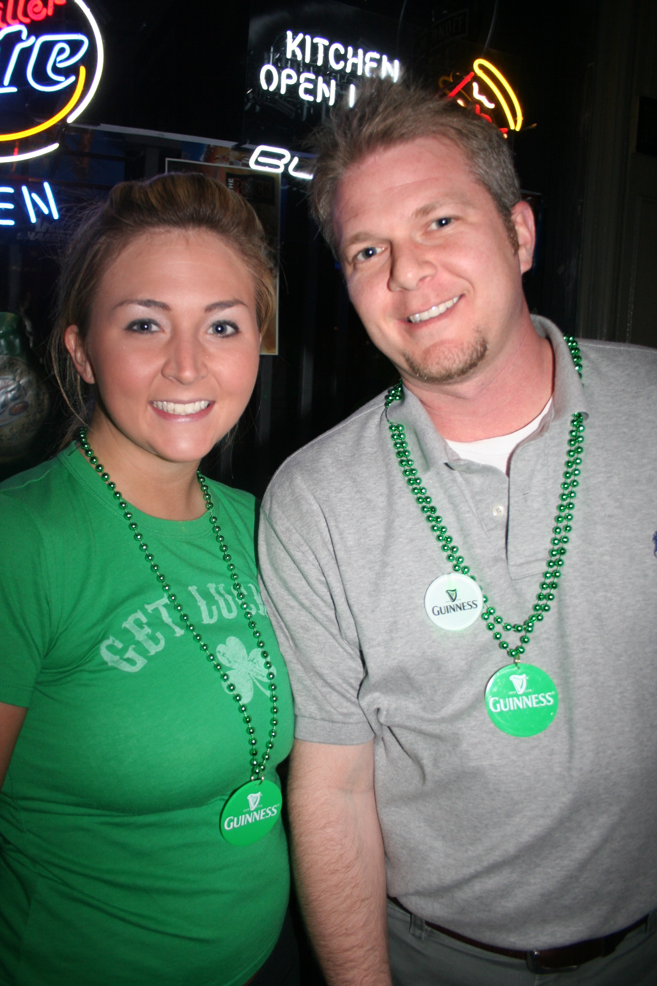 Hannah Ashen-Brenner and Brad Aubrey stand outside Gusanos.