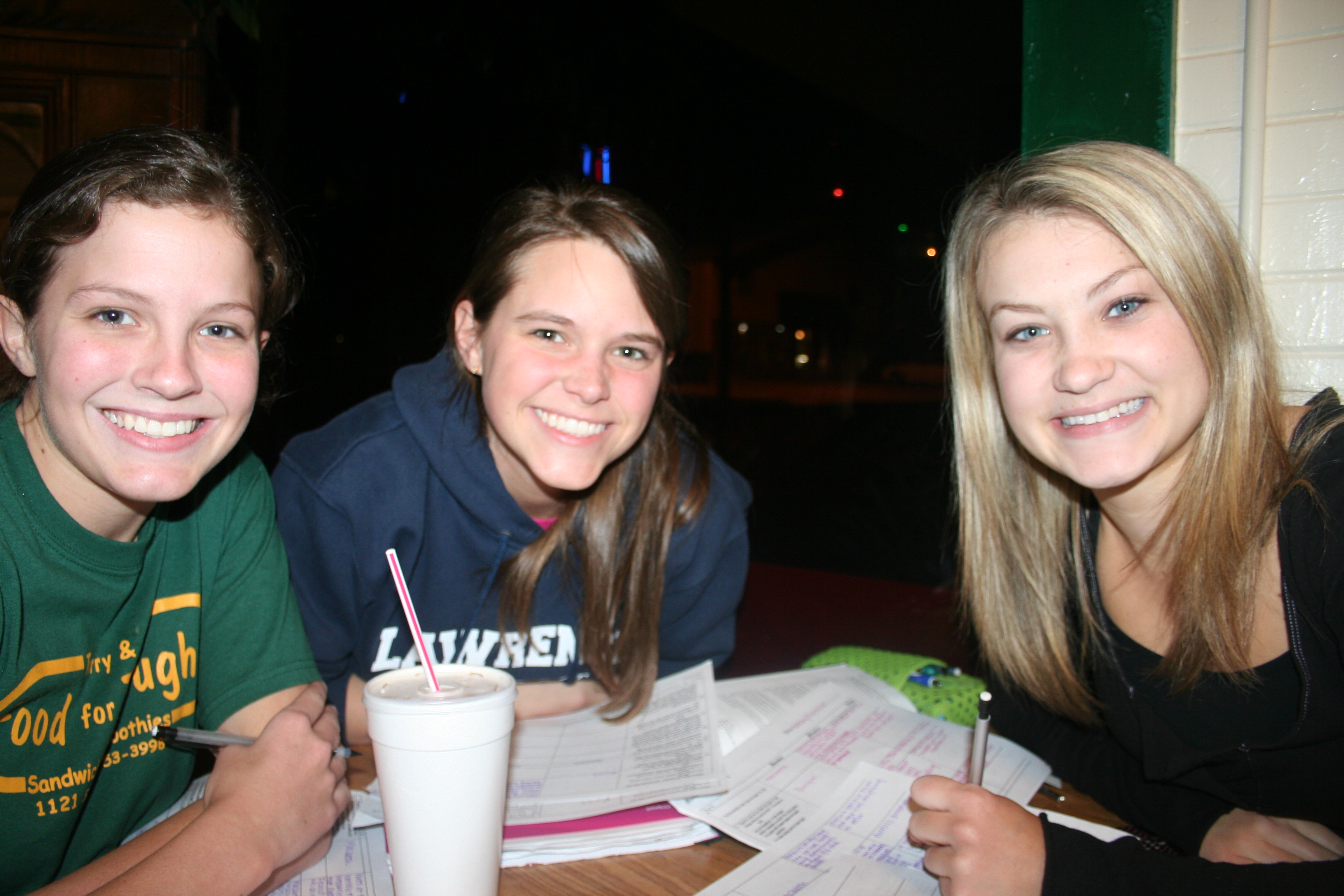 Alex Aist, Kinsey Fournier, and Kristen Andersen