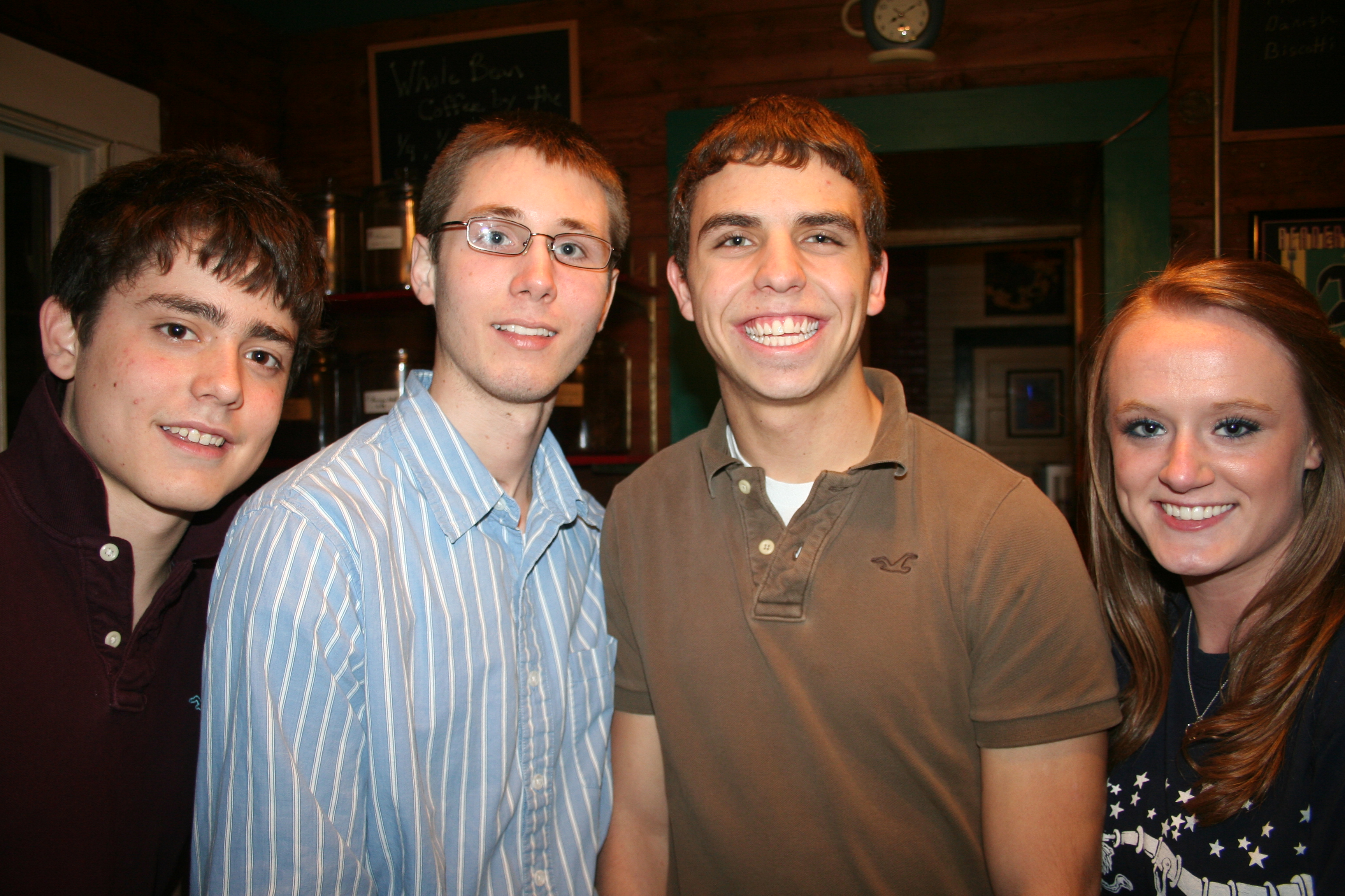 Christian Ichter, Cole Parker, Micah Dixon and Callie Bowling