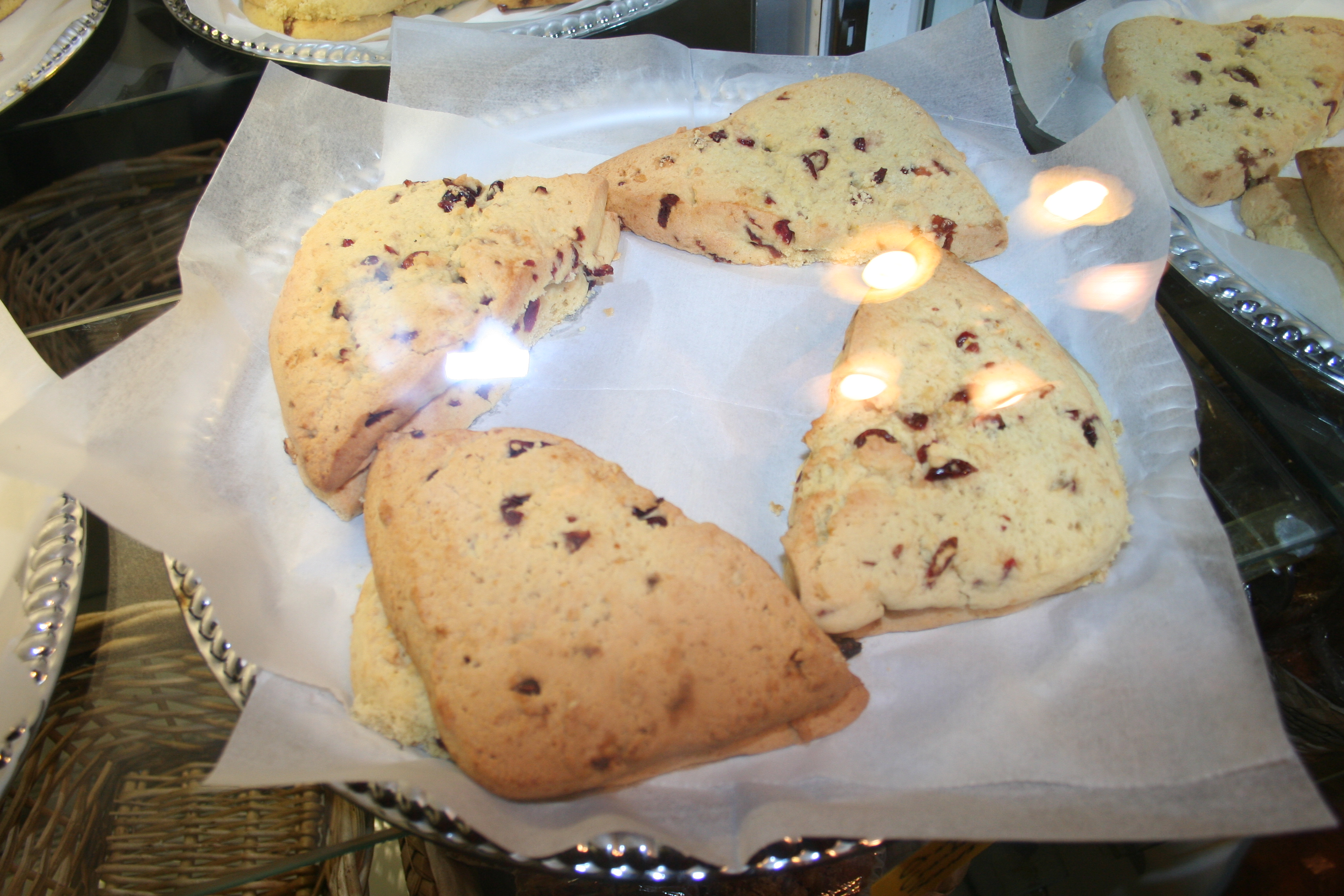 Scones of many flavors.
Like the coat of many colors?