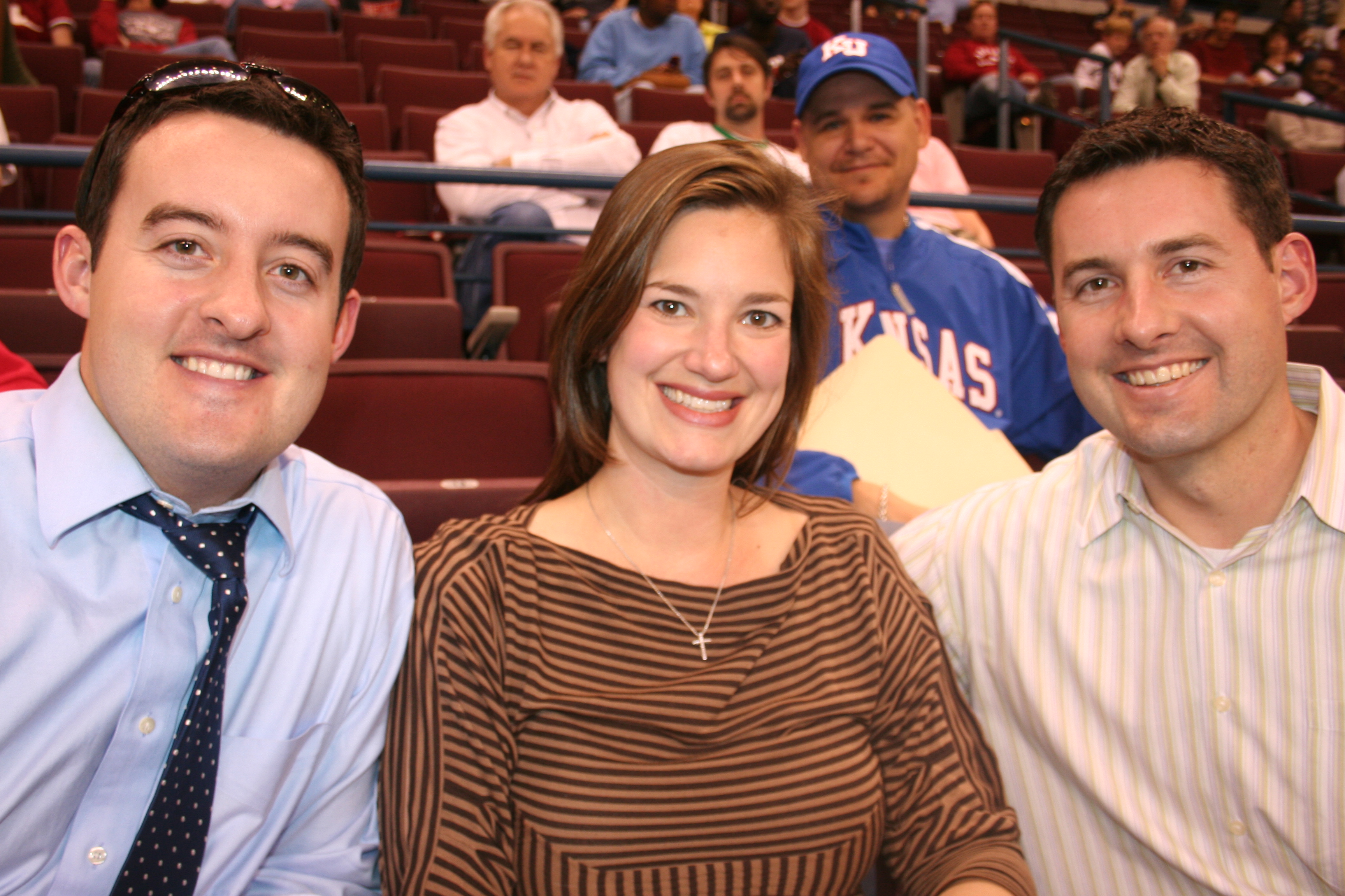 Jonathan, Claire and Chris Harrison