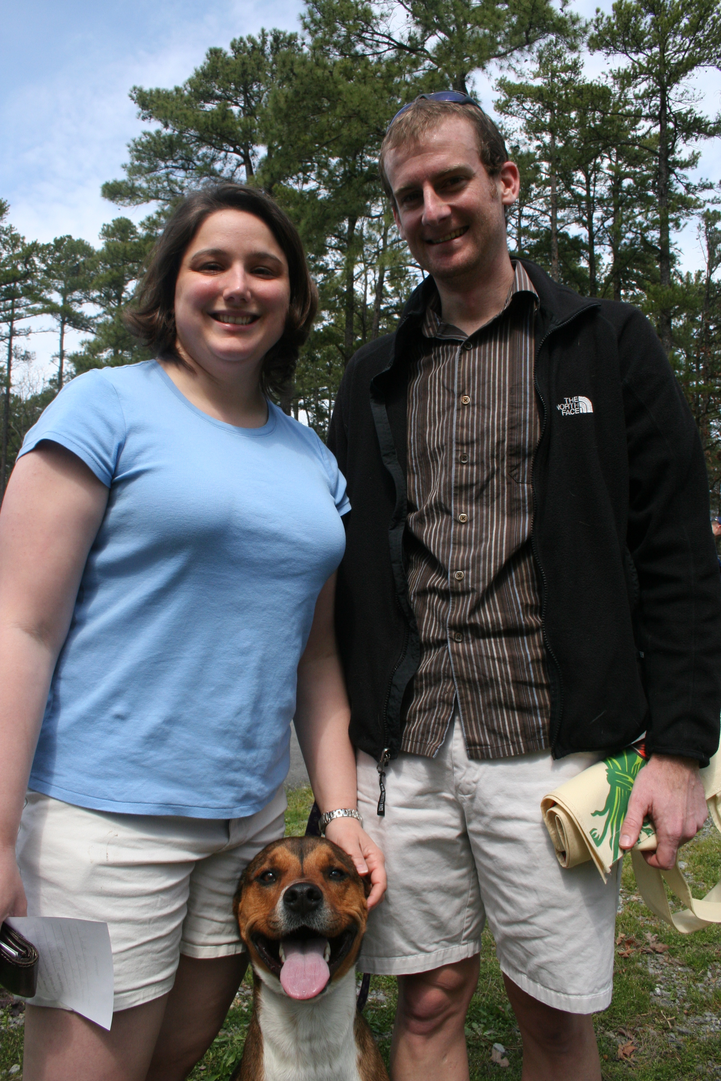 Zach and Dawn Spinhirne-Martin with their dog Tabby