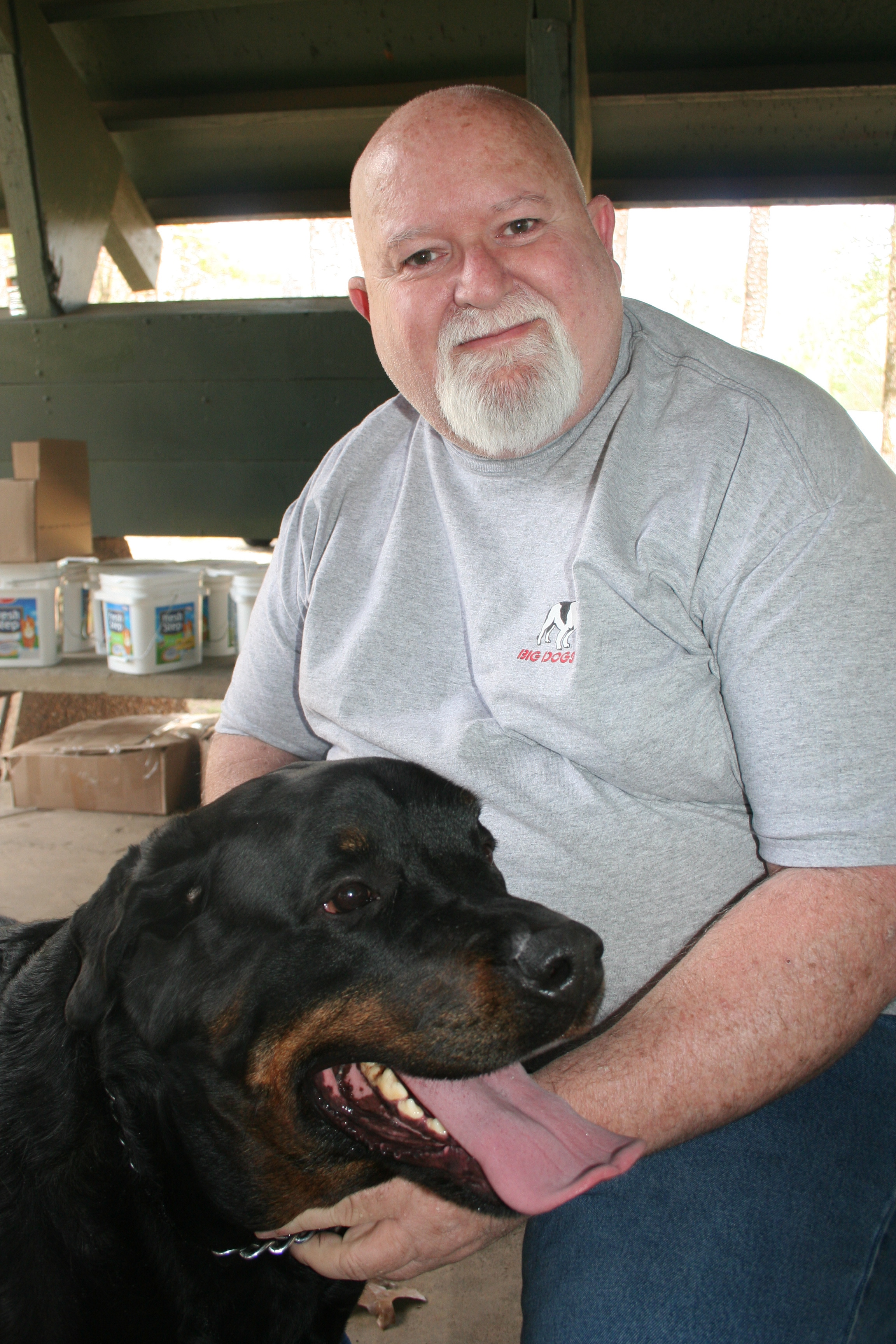 Butkus with his owner Mike Fitzgerald