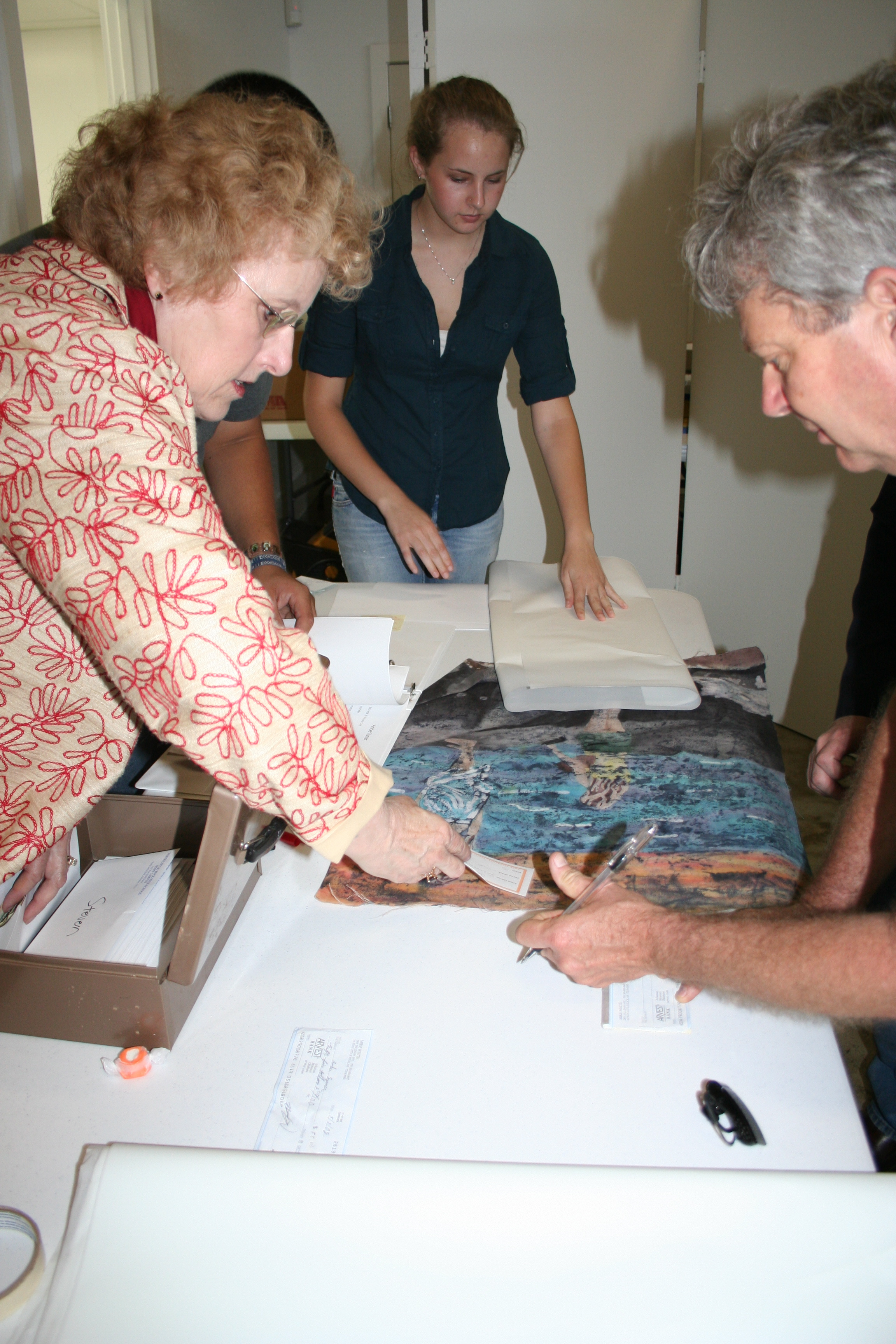 All the pieces were for sale with a portion of proceeds going to the Thea Foundation.