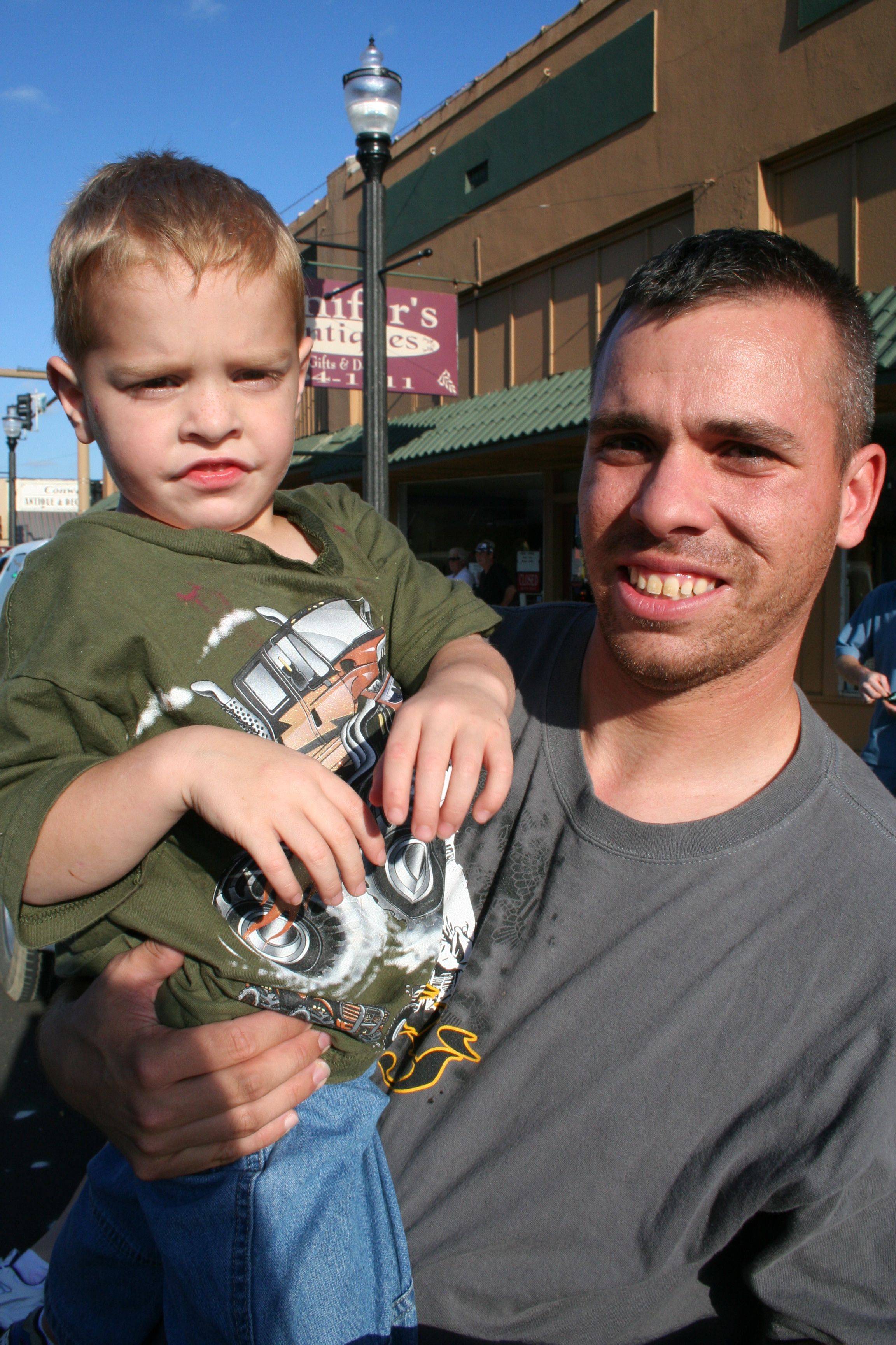 Matthew Woodworth holding Ryan Woodworth