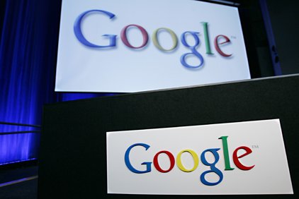 Google signs are shown inside Google headquarters in Mountain View, Calif. in this Oct. 2008 file photo. 