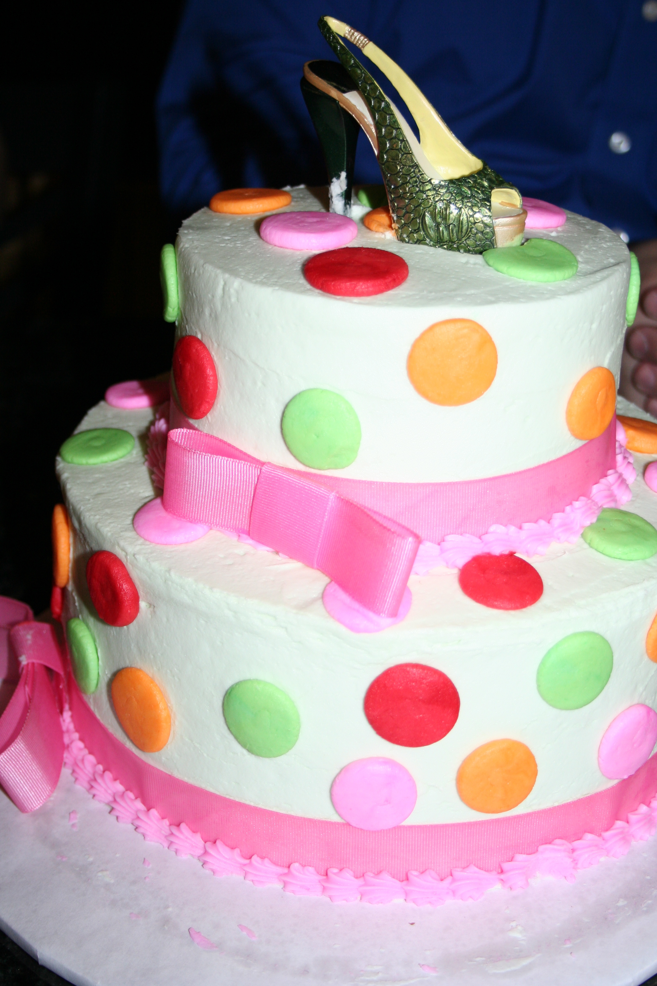 Celebrating with a birthday cake