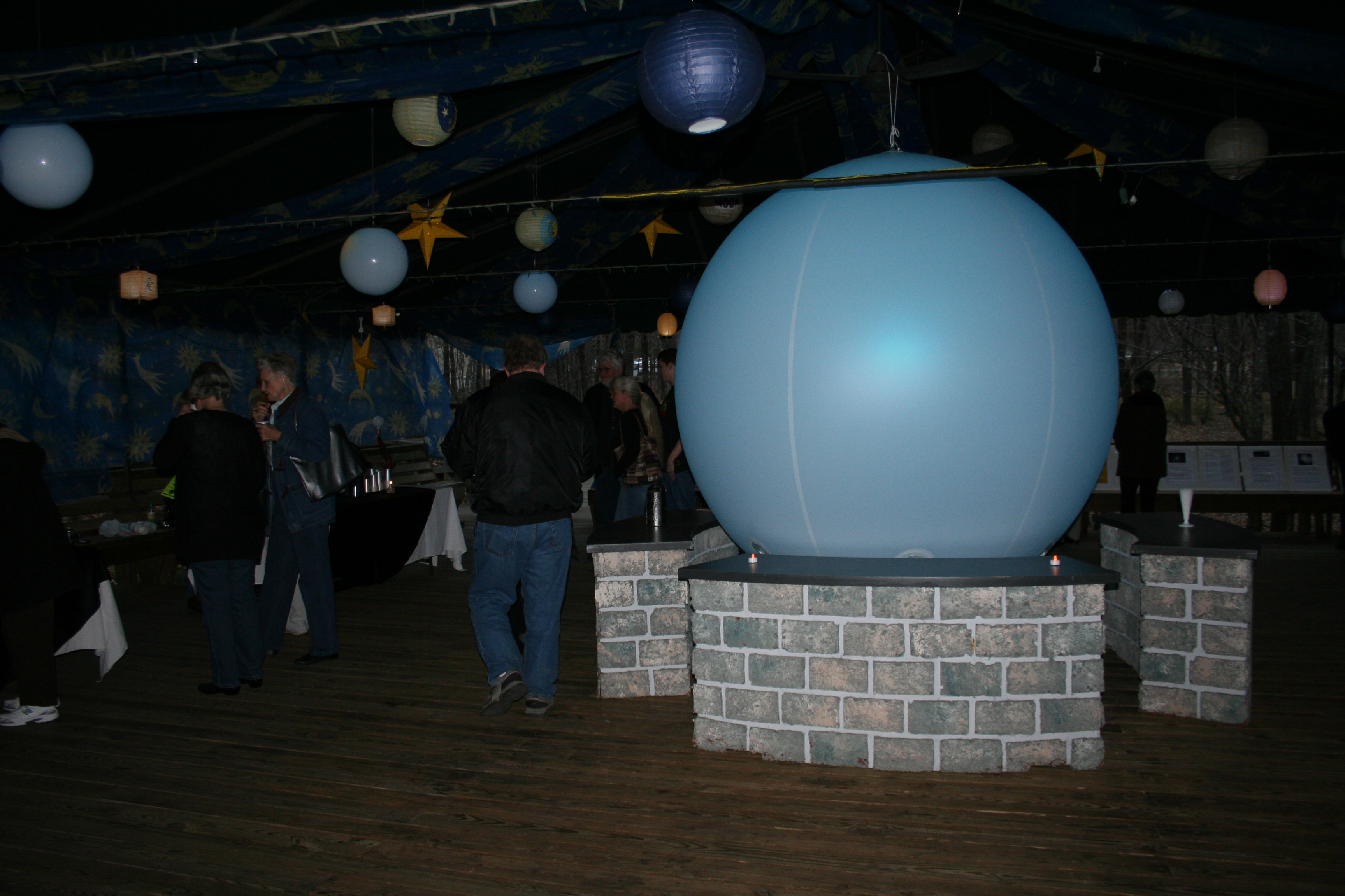 A huge lantern in the Lunar tent