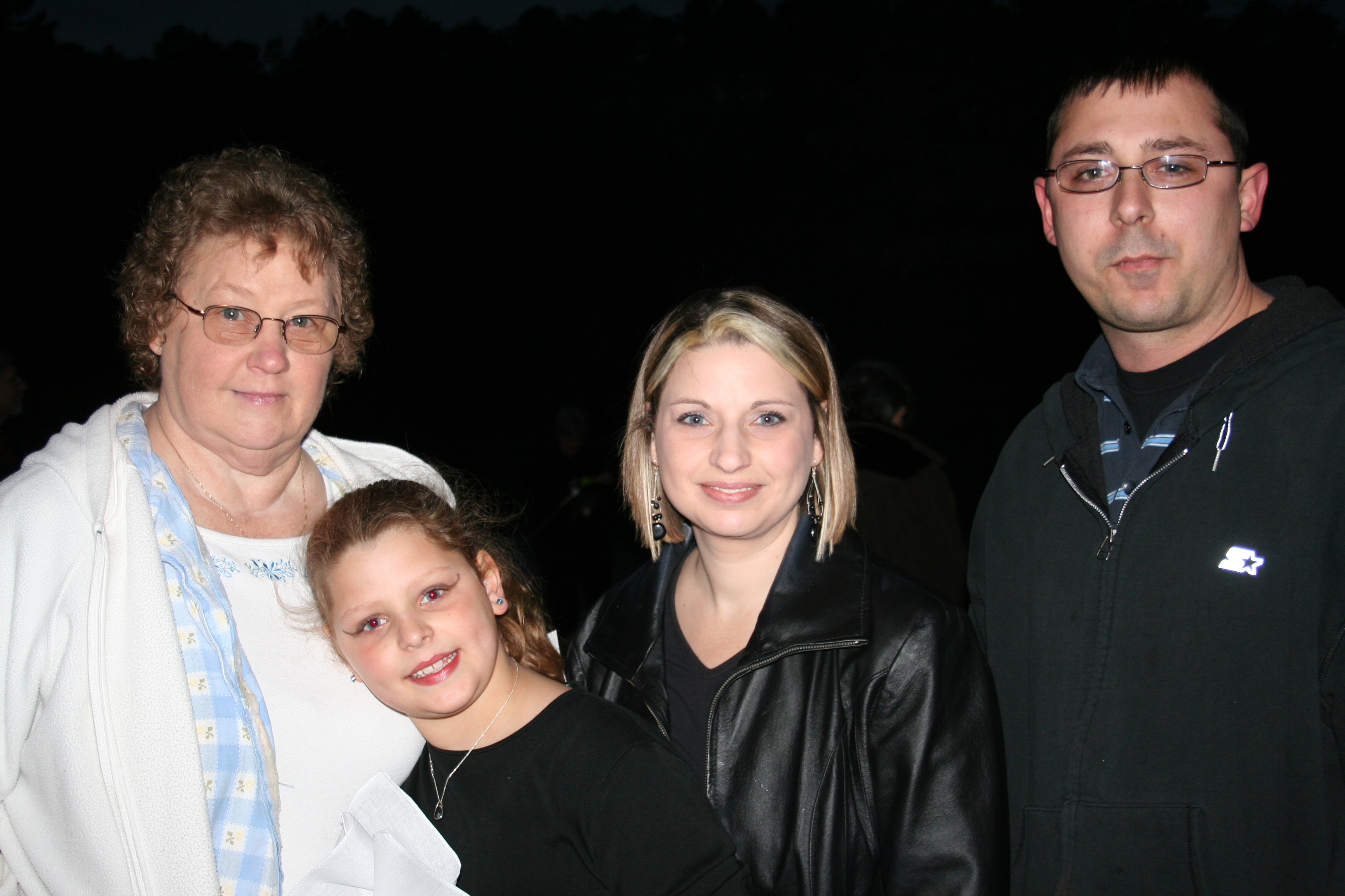 Patsy Taylor, with Taylor, Amanda and Jeremy Midkiff
