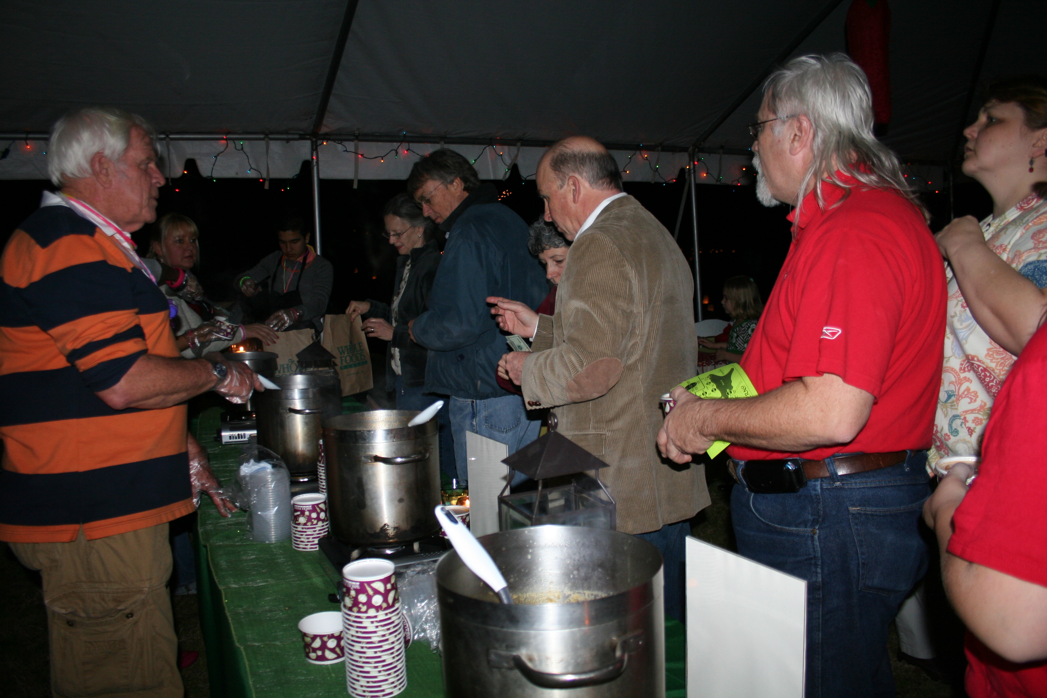 In line for the delicious soups