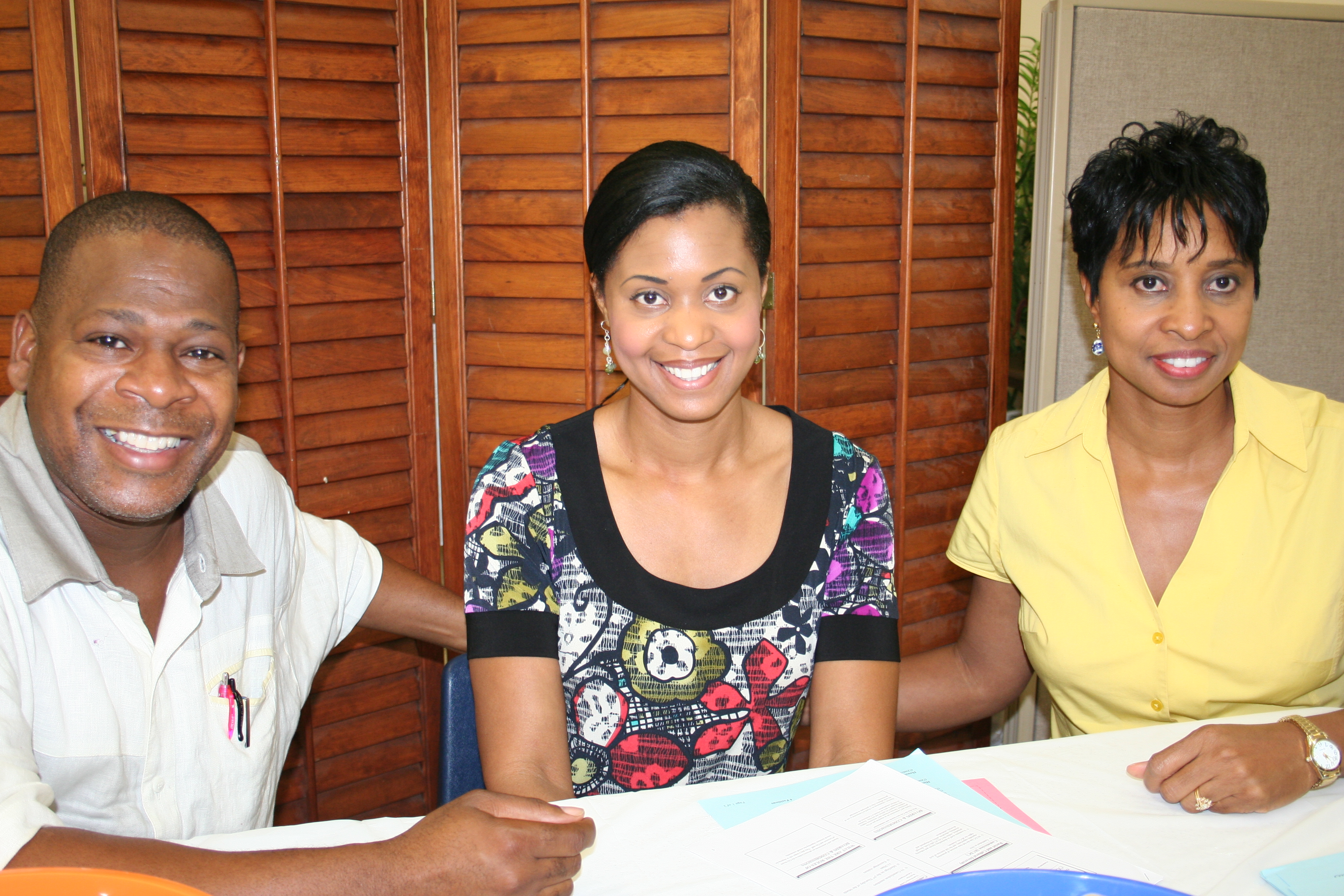 Alvert Smith, Ericka Benedicto and Gail Walker