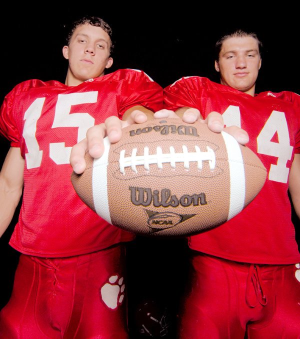 Cabot seniors Spencer Neumann, left, and Michael James spend a lot of time together off the field. They'll be side by side on the gridiron a lot this year with each player lining up at both fullback and linebacker. 