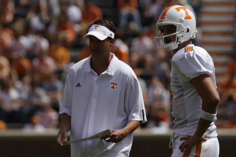 After reviewing film of his team's three fall scrimmages, Tennessee Coach Lane Kiffin named senior quarterback Jonathan Crompton as the team's starter for the season-opener against Western Kentucky on Sept. 5.