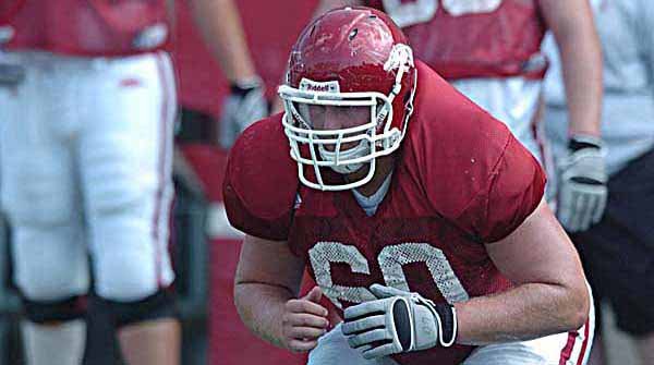 Arkansas offensive lineman Seth Oxner has been working as the Razorbacks' first-team center, but according to offensive line coach Mike Summers, the competition for that spot is still ongoing.