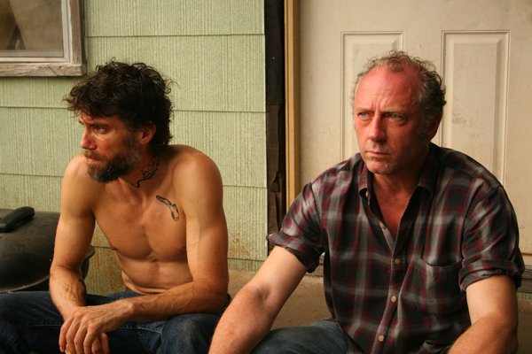 Bump (Anson Mount) and Sonny (Xander Berkley) contemplate where their outlaws have led them in David PomesÃ crystal meth cautionary tale Cook County. 