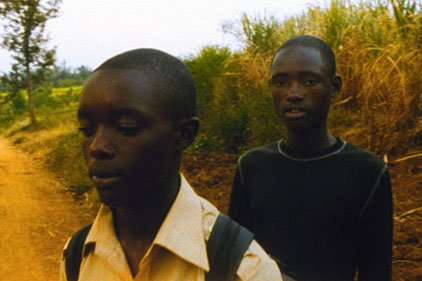 'Ngabo (Jeff Rutagengwa) and Sangwa (Eric Ndorunkundiye) are young men on a grim mission in Lee Isaac Chung's remarkable Munyurangabo. 