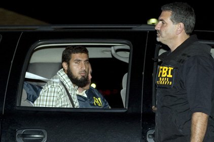 Najibullah Zazi is shown after being taken into custody late Saturday night by FBI agents in Aurora, Colo.