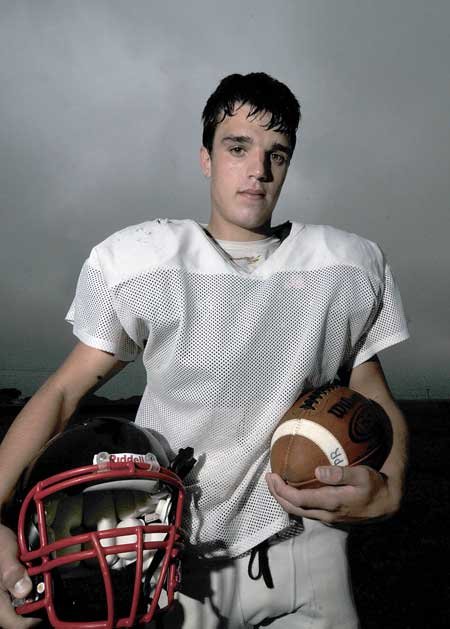 Pea Ridge senior quarterback Ethan Rhine, out all of last year with a broken collarbone, helped lead
the Blackhawks to a 40-21 win at Greenland last week, the team's highest scoring output in six years.
Rhine passed for two touchdowns, returned one of two interceptions for a touchdown and returned a
fumble for a touchdown.