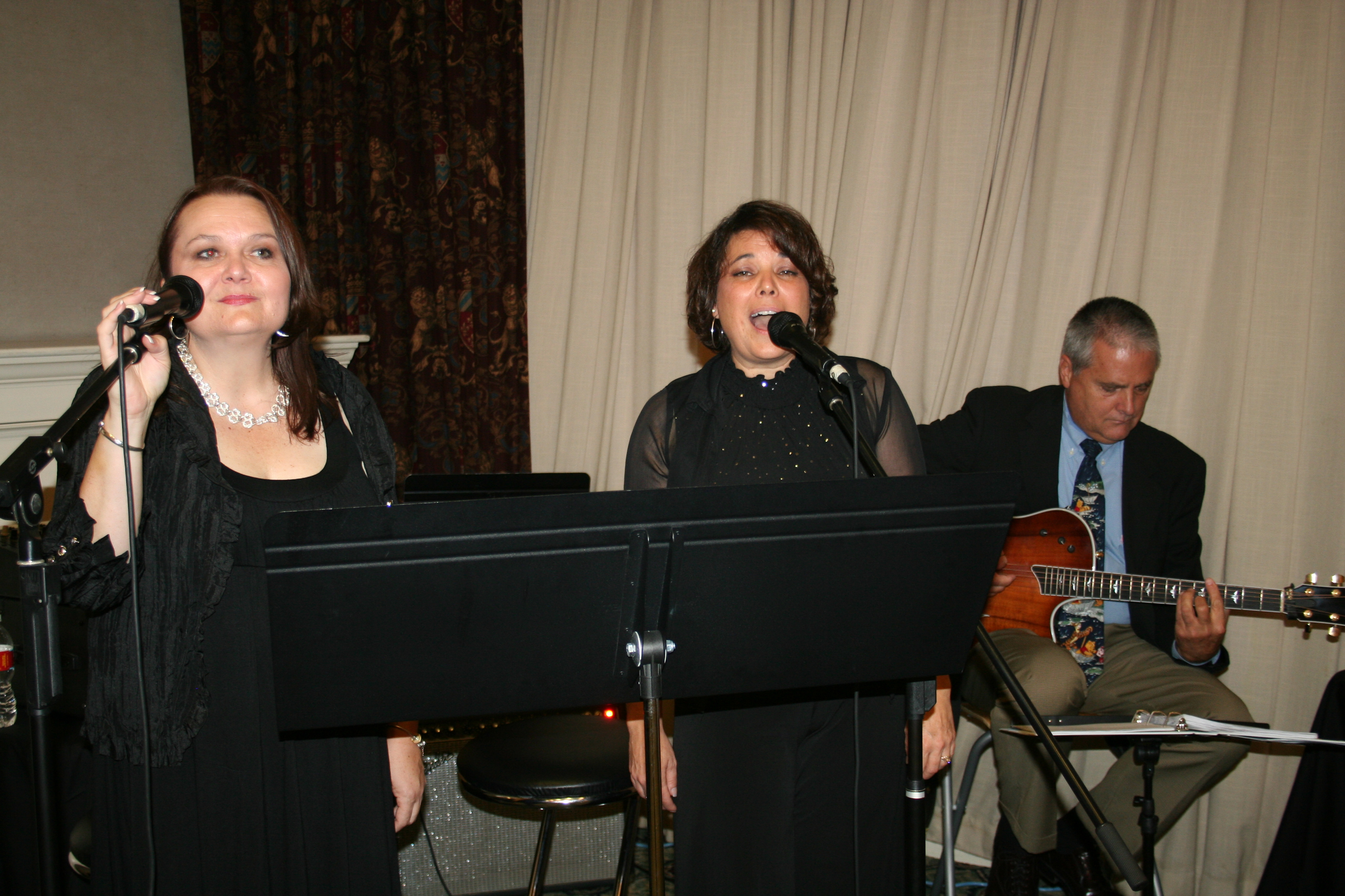 Janet Gonyea, Denise Gregory and Bruce Donaldson provide entertainment.