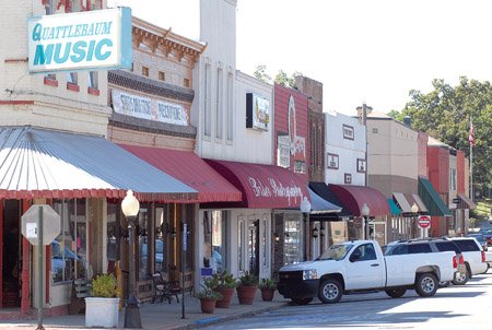 Searcy’s downtown square is above the national average in retaining retail business.