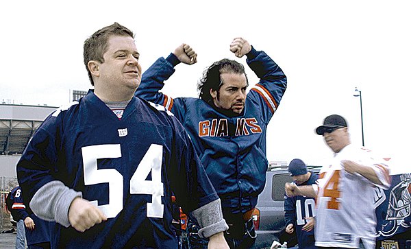 Paul (Patton Oswalt) and Sal (Kevin Corrigan) celebrate their beloved New York
Giants in the dark dramatic comedy Big Fan.
