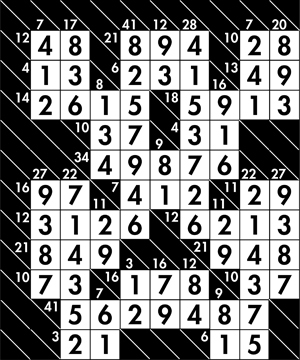 Kakuro puzzle answers for Oct. 21.