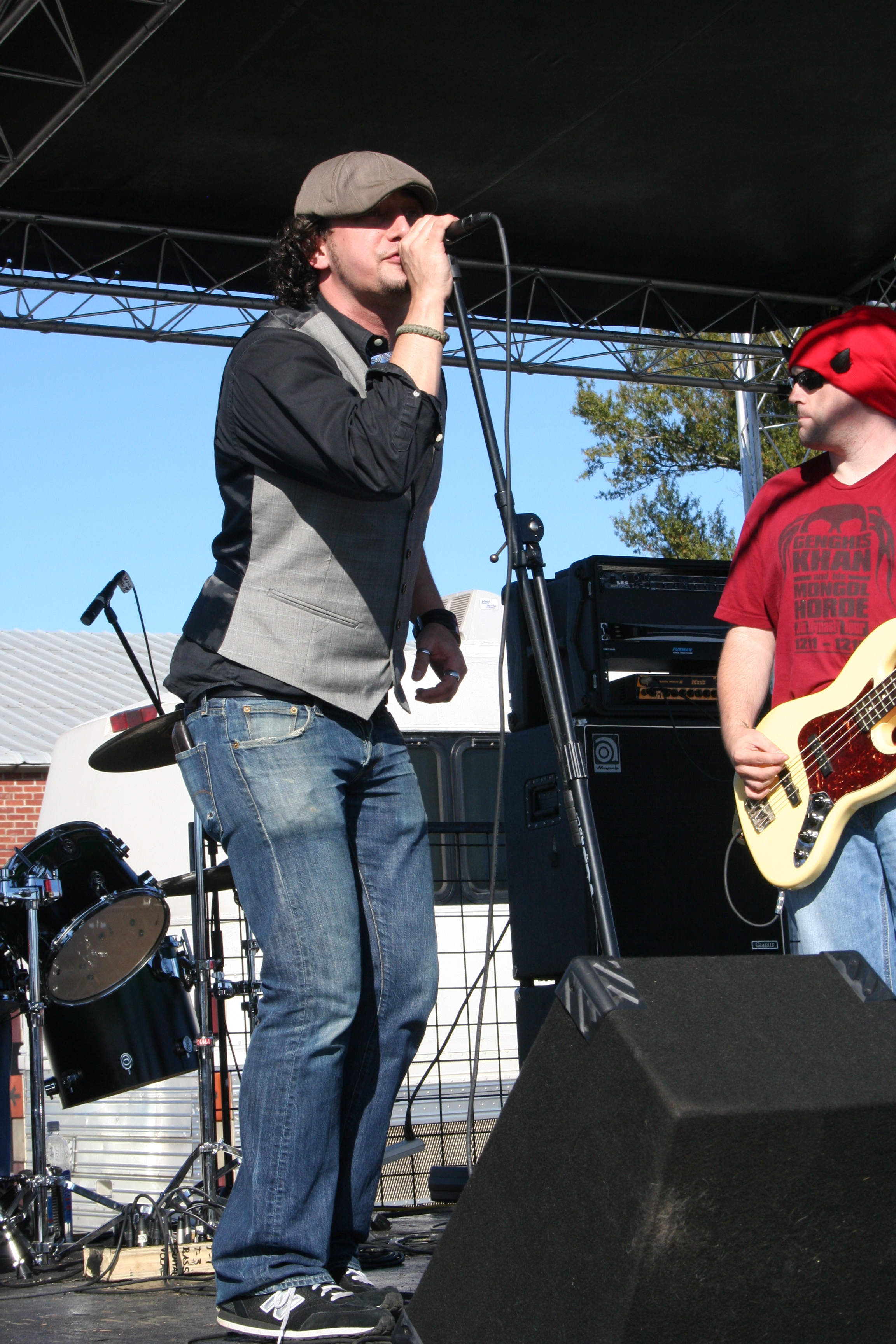 Thread performs for the crowd.