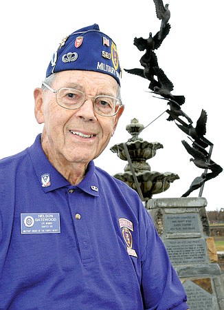 Nelson Gatewood of Cherokee Village joined World War II in 1944 as a member of the 503rd Parachute Regimental Combat Team. He served in the South Pacific, was shot by a Japanese machine gunner but returned to action after healing from his wound.