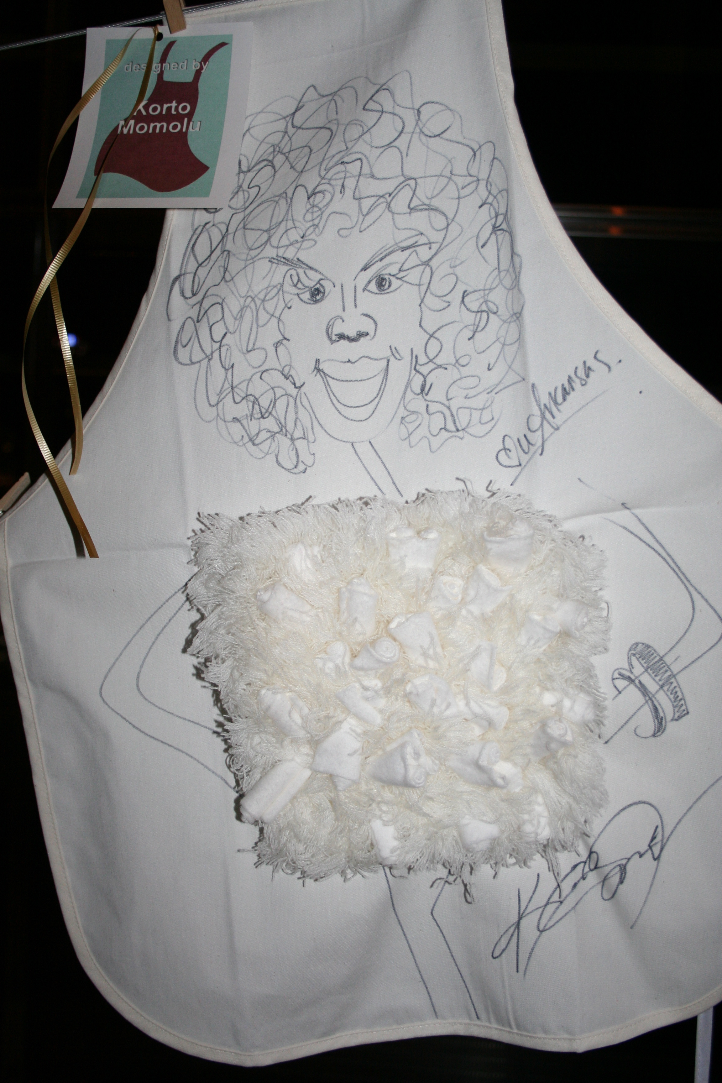 Apron designed by local fashion designer Korto Momolu
