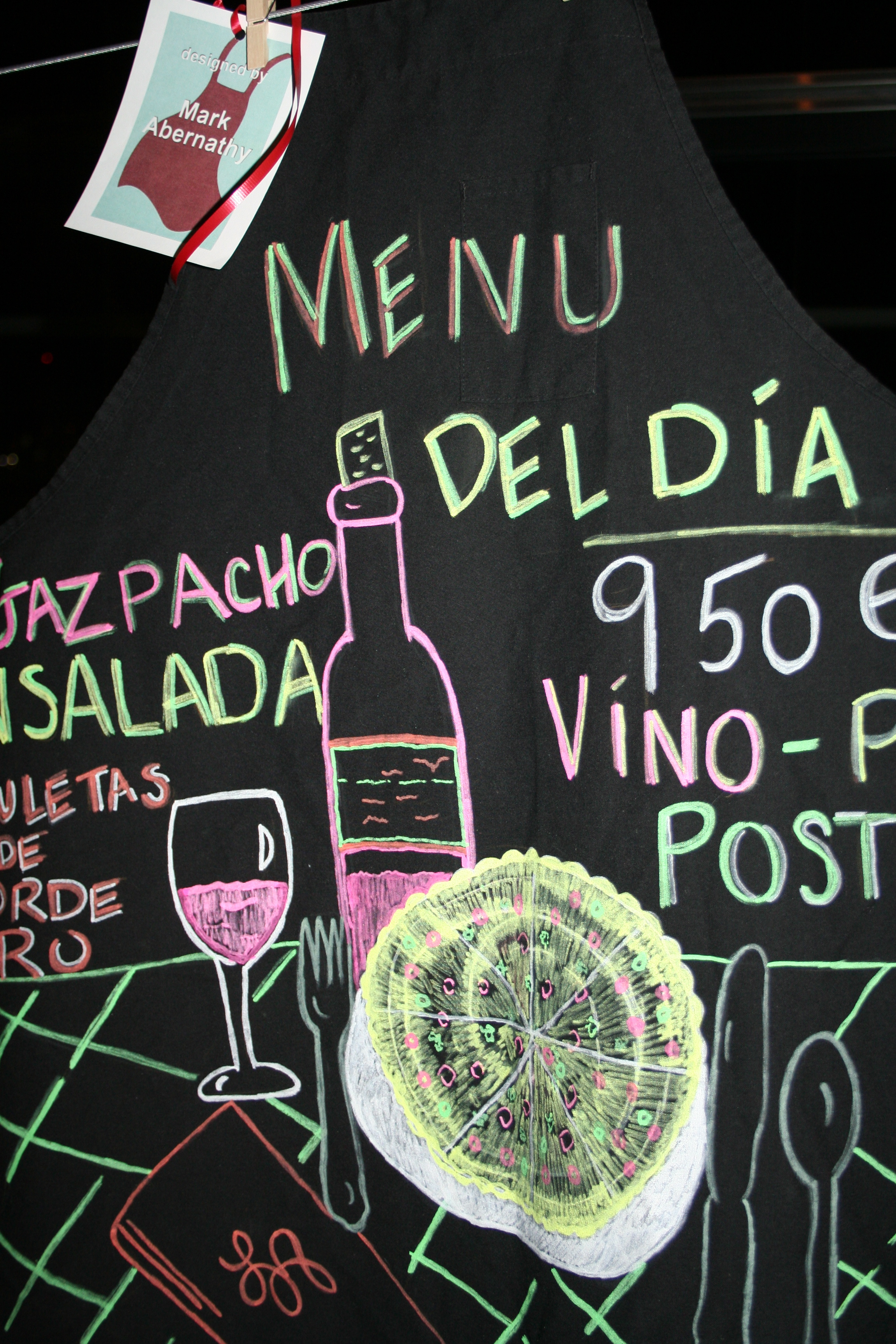 Apron designed by local restaurant owner Mark Abernathy
