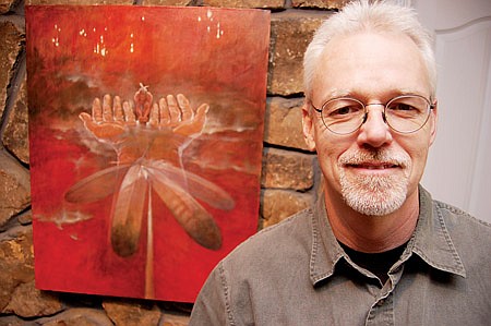 Artist Hugh Dunnahoe displays works in his home that were created during his residency in Hot Springs National Park.
