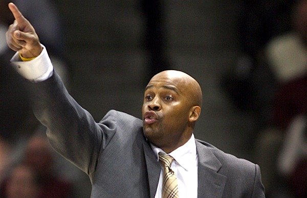 Missouri State Coach Cuonzo Martin coaches from the sidelines during the second half of the Bears' 62-57 win against Arkansas in Springfield, Mo., on Nov. 22, 2008.