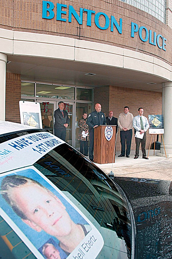   Benton Police Chief Kirk Lane announces that his department is in a partnership with the Cellular Telephone Industry Association (CTIA), the National Center for Missing and Exploited Children and the Department of Justice in promoting the use of Wireless Amber Alerts. This project allows those who choose to be involved to receive a free text message when a amber alert is posted in the subscriber's designated area. They have photos of missing children on the back windshields of their partol cars.