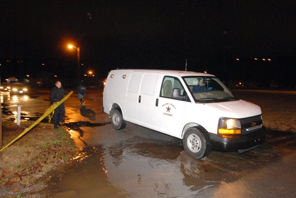 A Pulaski County Coroner's van pulls into the back parking lot of The Salvation Army located 1505 W. 18th Street in North Little Rock on Thursday evening. The man was found dead near a back door.
Writer: 	